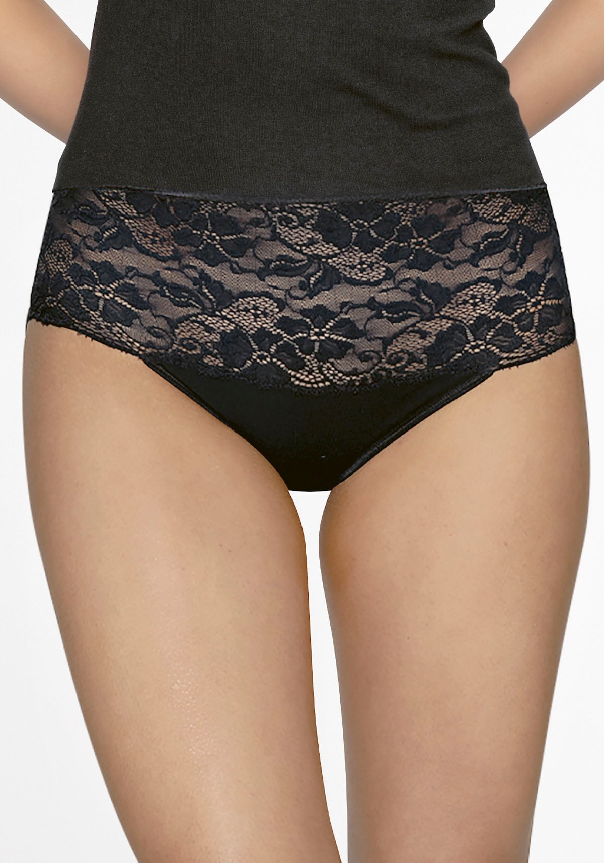 Nina Von C. Taillenslip »"Fine Cotton"«, (2er Pack), eng, elastisch, bequem, feminin, atmungsaktiv, breiter Bund mit Spitze