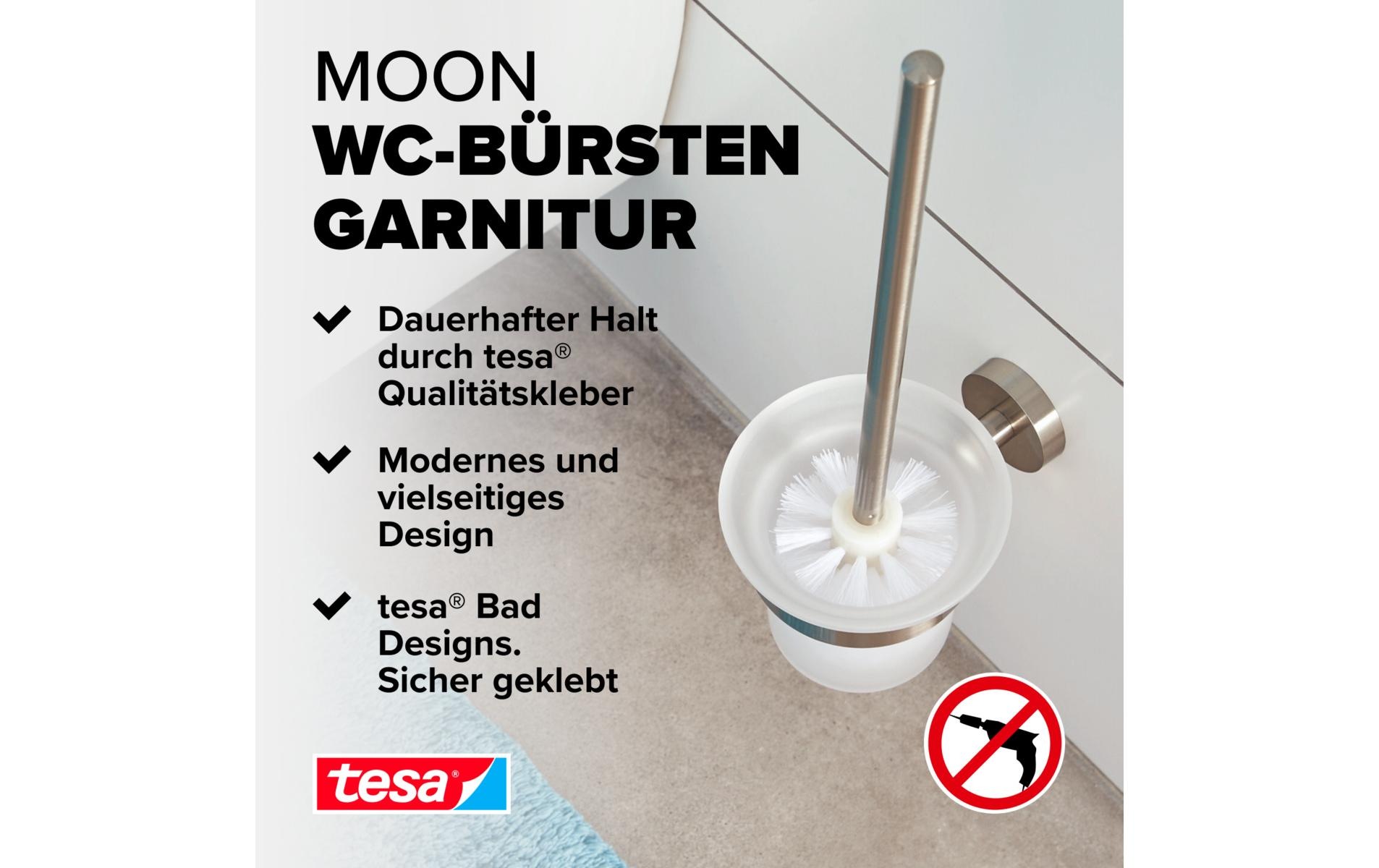 tesa WC-Garnitur »Moon«, aus Metall-Glas