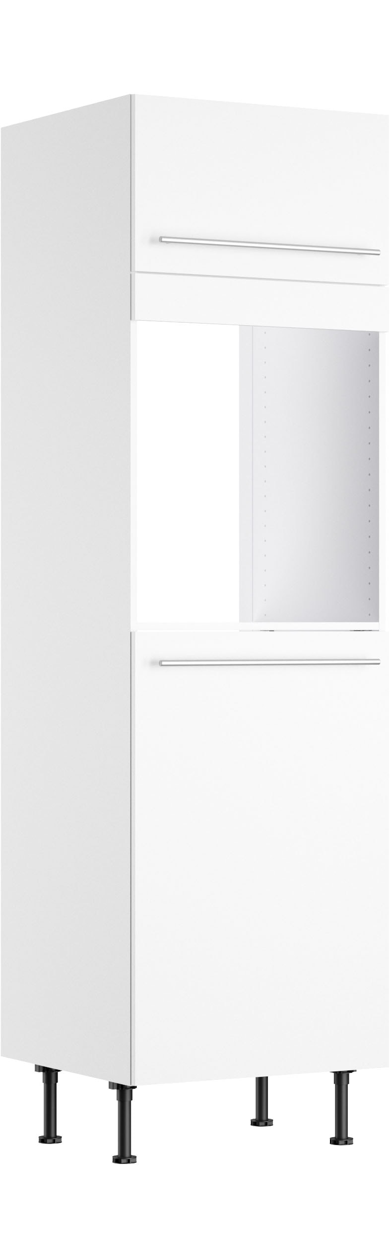 KOCHSTATION Backofen/Kühlumbauschrank "KS-Bern2" B 60 cm, H 211,8 cm, 1 Klappe, 1 Tür (H 89,2 cm), 1 feste Blende
