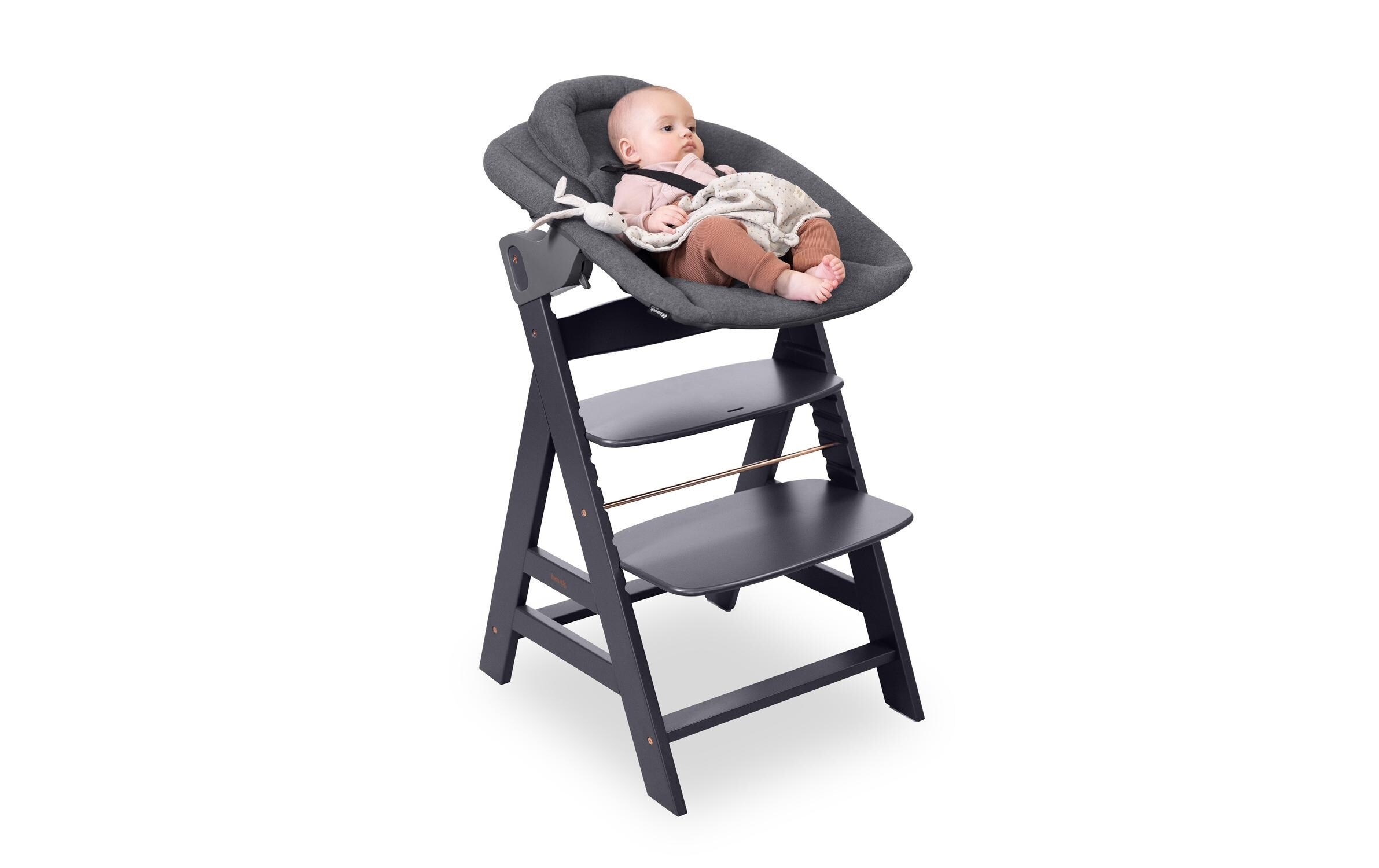 Hauck Hochstuhlaufsatz »Alpha Bouncer Premium Dark Grey« bis