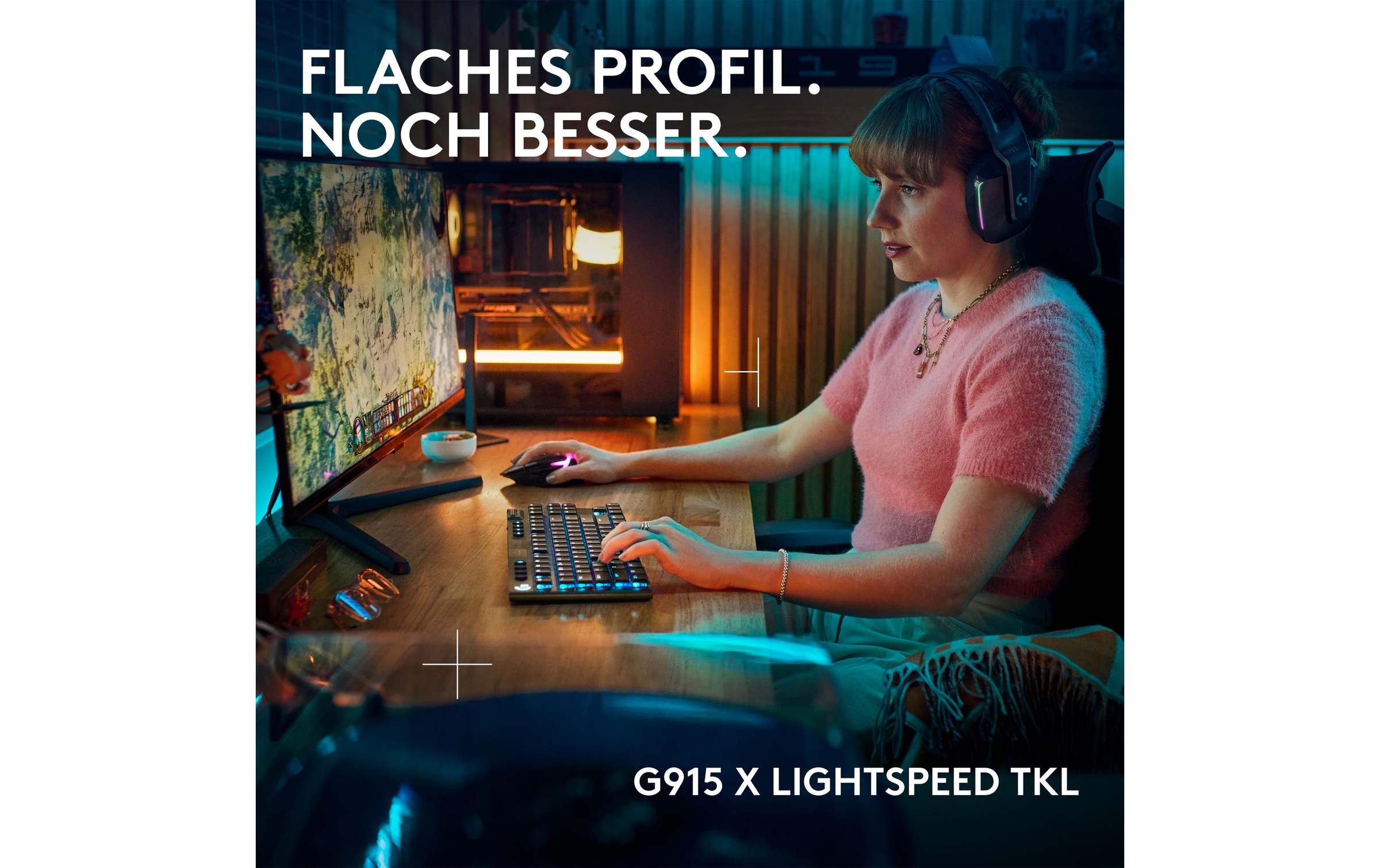 Logitech Gaming-Tastatur »G915 X Lightspeed TKL GL Tactile«