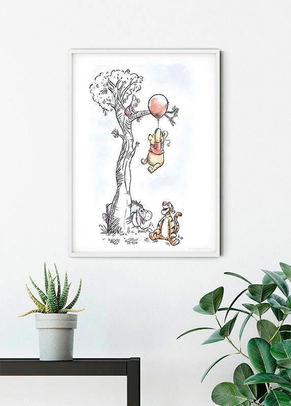 Komar Poster »Winnie Pooh Hang on«, Disney, (1 St.), Kinderzimmer, Schlafzimmer, Wohnzimmer