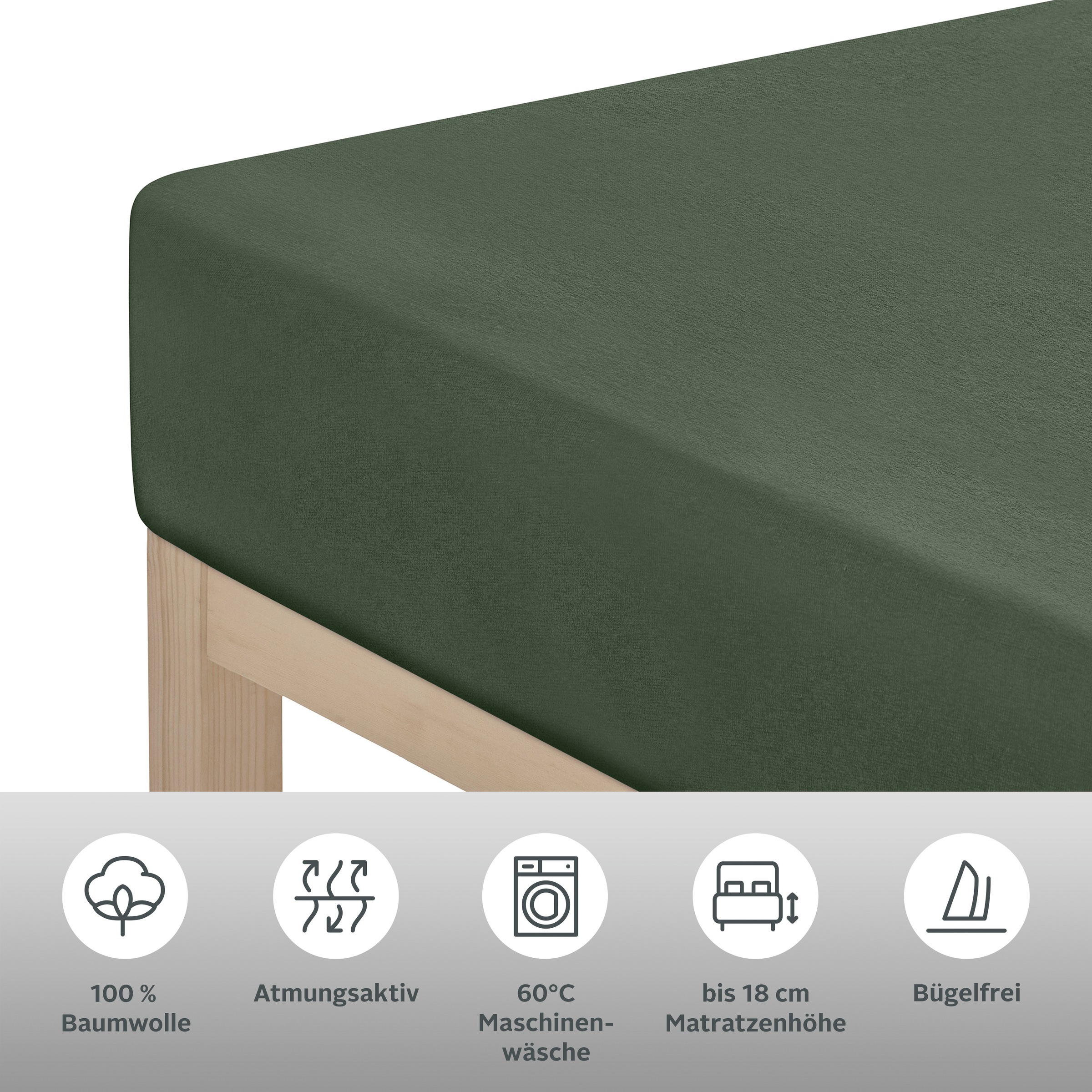 OTTO home Spannbettlaken "PHYSALIS in BASIC und PREMIUM Qualität, 100% Baumwolle" für Matratzen bis 18 cm Höhe, Bettlaken, Spannbetttuch, pflegeleicht