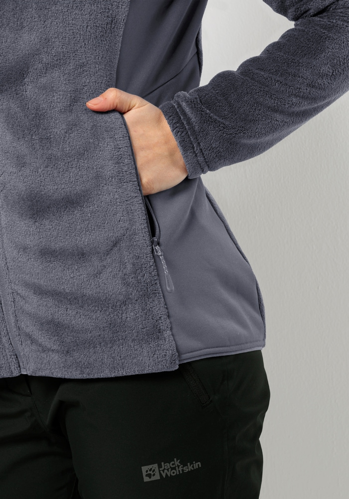Jack Wolfskin Fleecejacke »ROTWAND HOODED FZ W«, mit Kapuze