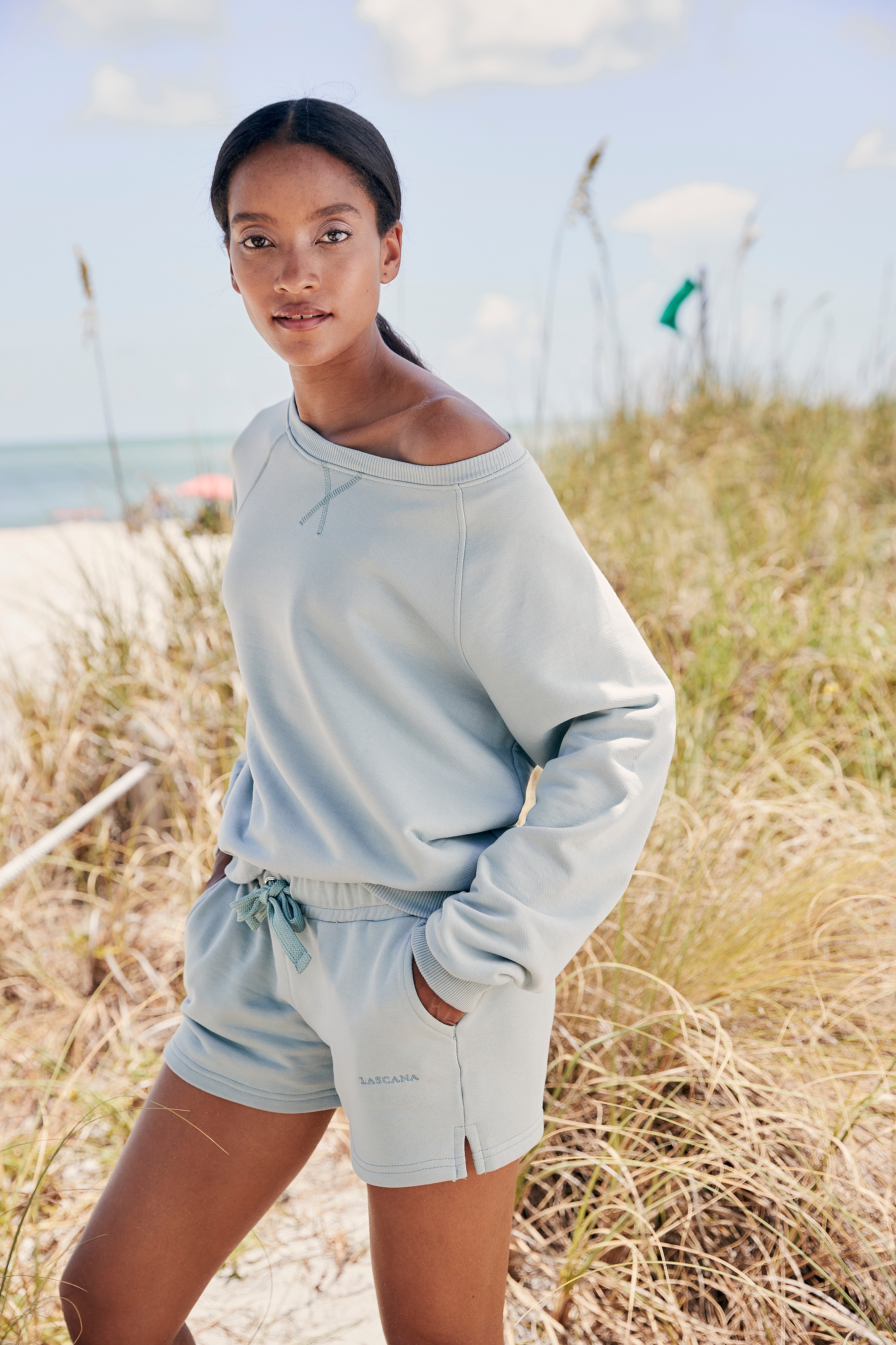 LASCANA Sweatshirt, aus organischer Baumwolle, Loungewear