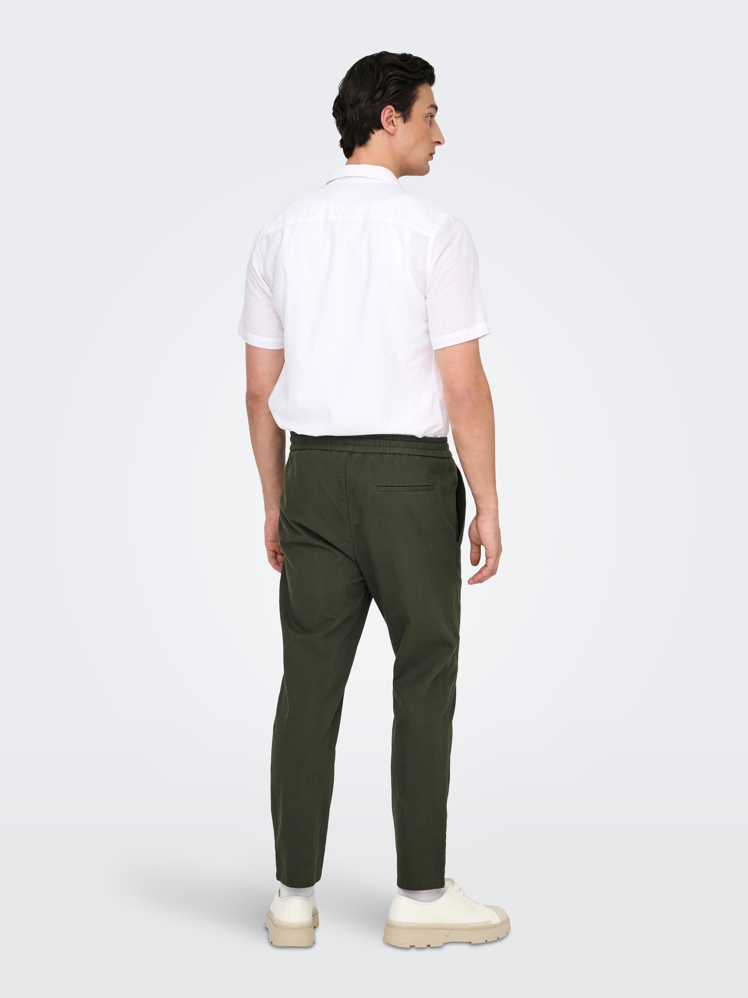 ONLY & SONS Stoffhose »ONSLINUS CROP 0007 COT LIN PNT NOOS«, mit Leinen