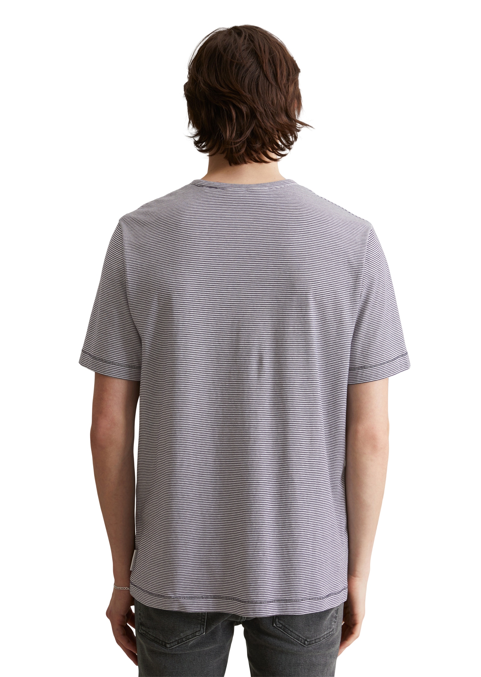 Marc O'Polo DENIM T-Shirt, fein gringelt