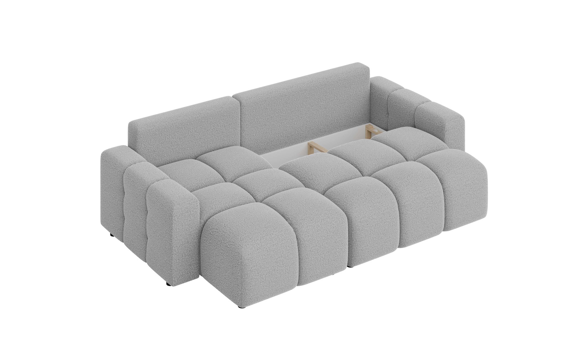 INOSIGN Ecksofa »FELICI, Schlafsofa 233cm, L-Form mit Recamiere beidseitig montierbar«, Designsofa mit Bettfunktion und Bettkasten, Masse B/T/H: 233/142/88 cm