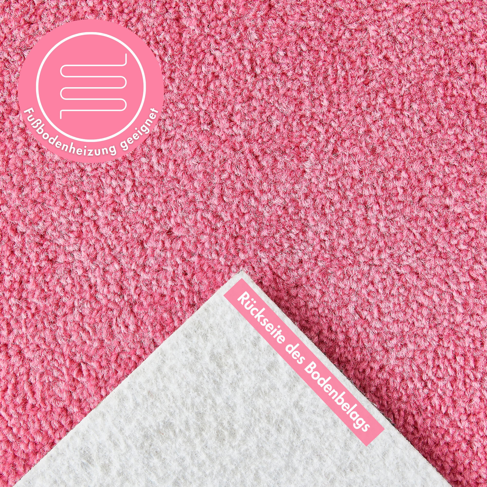 Andiamo Teppichboden »Ines, Kräuselvelours, Made in Netherlands«, rechteckig, 8,5 mm Höhe, Uni Farben, Breite 400 cm, strapazierfähig & pflegeleicht