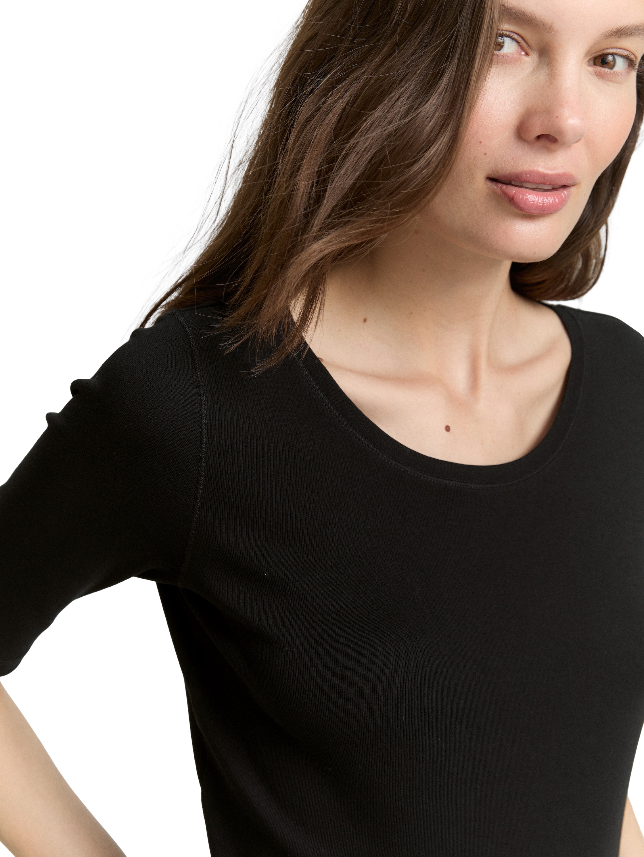 TOM TAILOR T-Shirt, mit grossem Rundhalsausschnitt