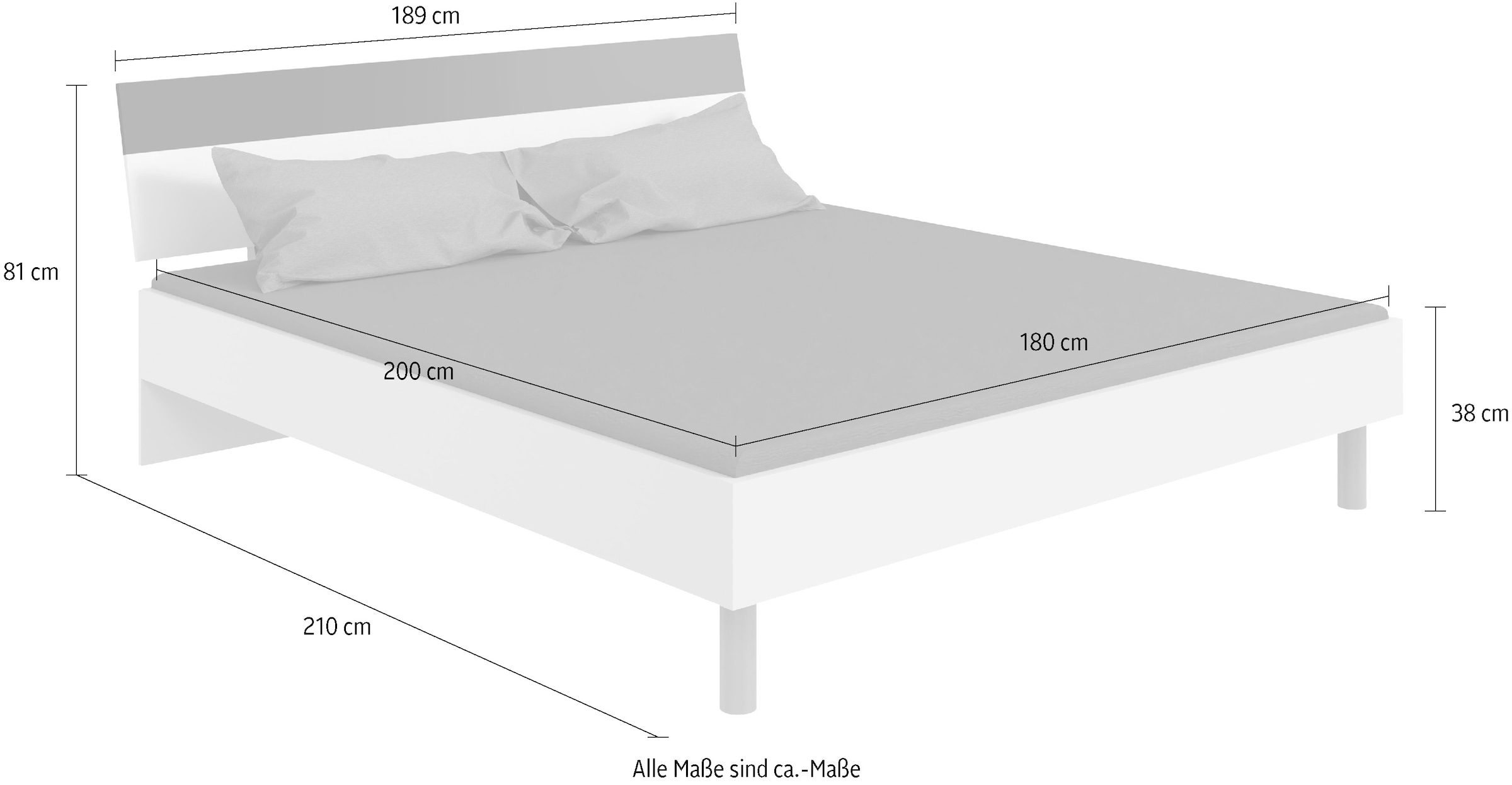 Wimex Futonbett »Budapest«, Inklusive zweifarbiges Kopfteil, Liegefläche 180x200cm