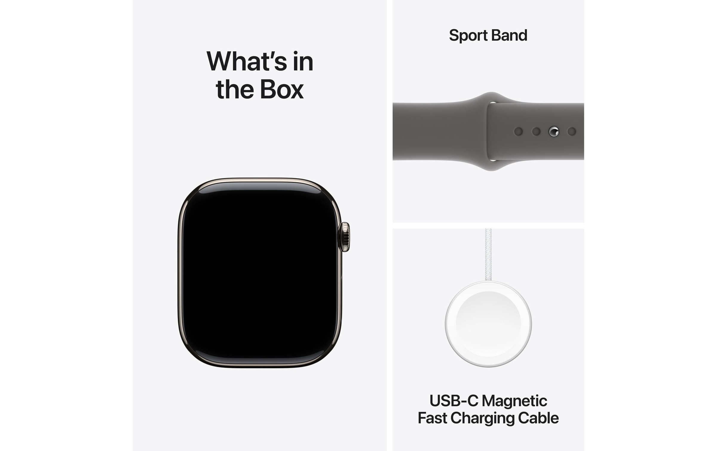 Apple Watch Series 10 Titan, 46 mm, GPS + Cellular, Sport Band S/M, Natur