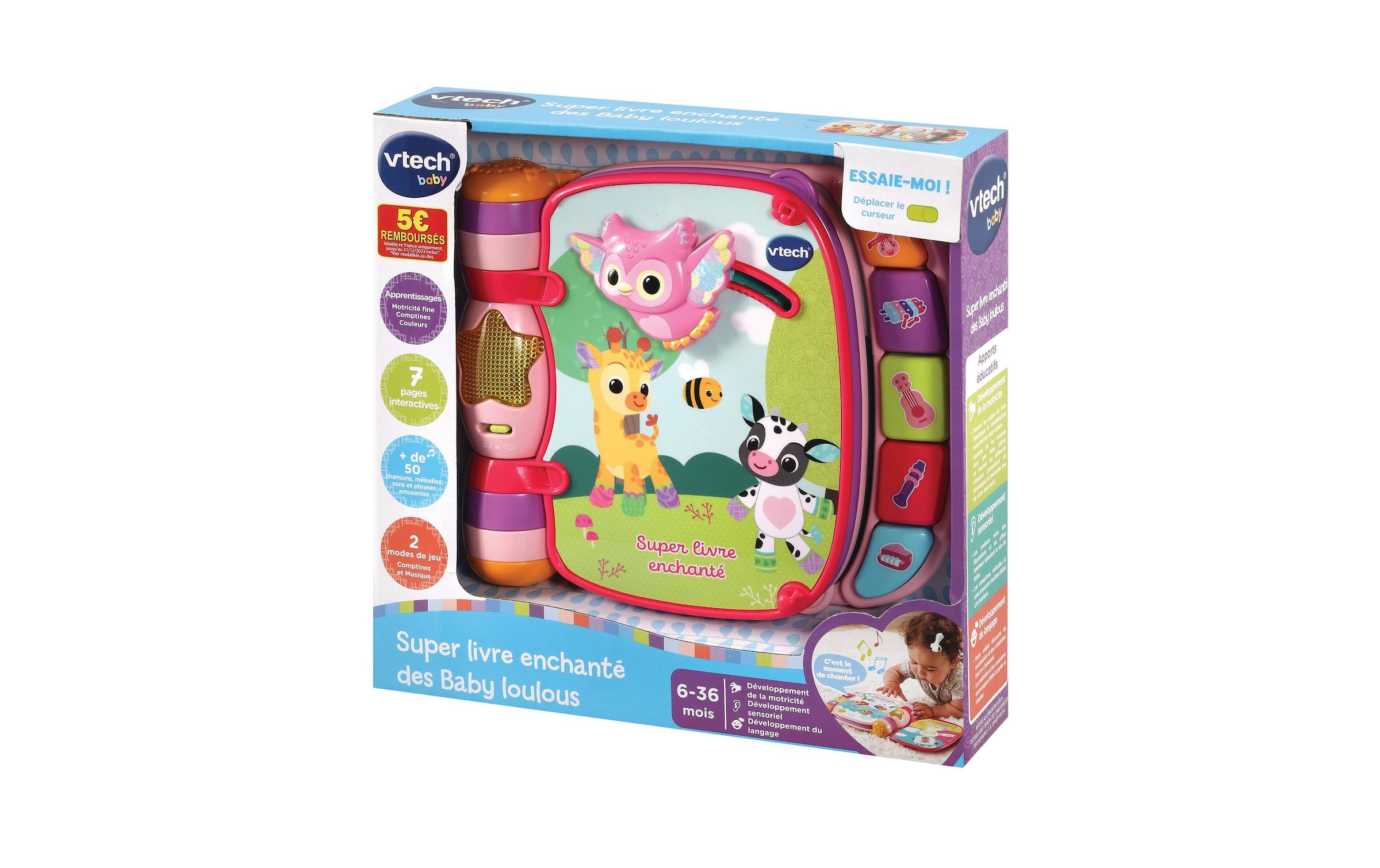 Vtech® Lernspielzeug »Super livre enchanté des Baby loulous rose«