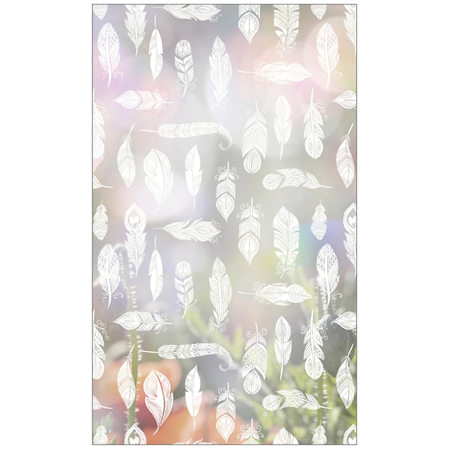 MySpotti Fensterfolie »Look Feathers white«, halbtransparent, glattstatisch  haftend, 60 x 100 cm, statisch haftend online shoppen | Jelmoli-Versand