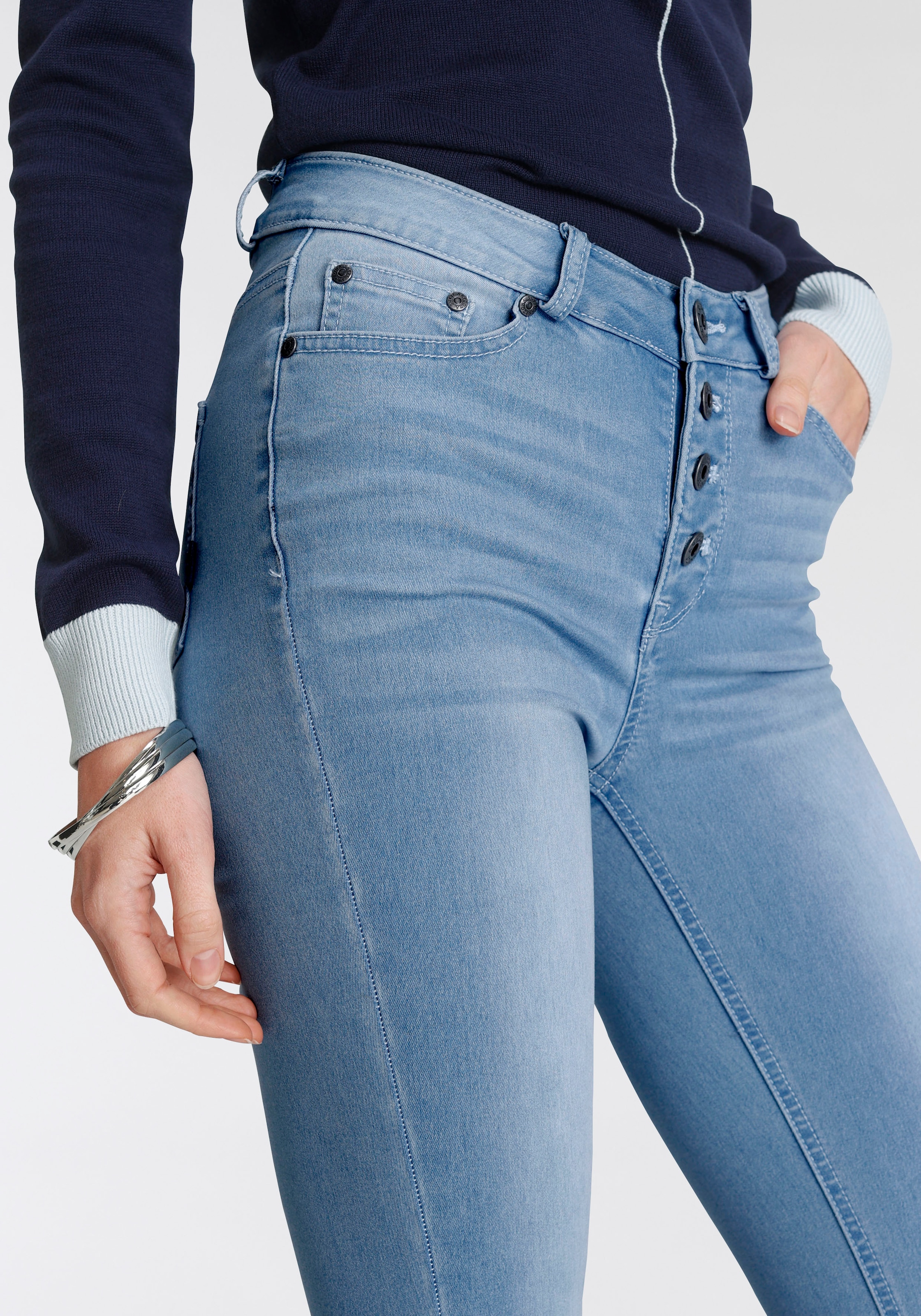 Bootcut-Jeans Schweiz Jelmoli-Versand High Knopfleiste durchgehender shoppen online Waist »Ultra bei mit Stretch«, Arizona