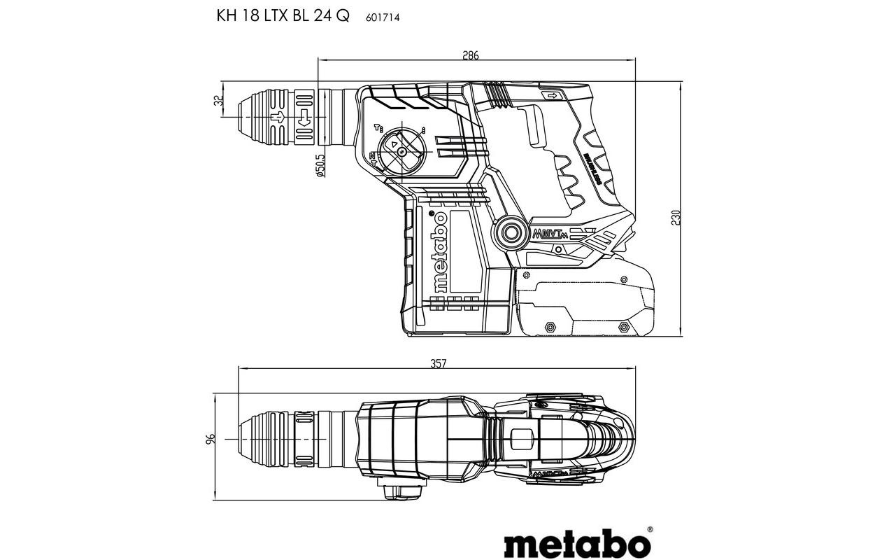 metabo Bohrhammer »KH 18 LTX BL 24 Q, Kit«