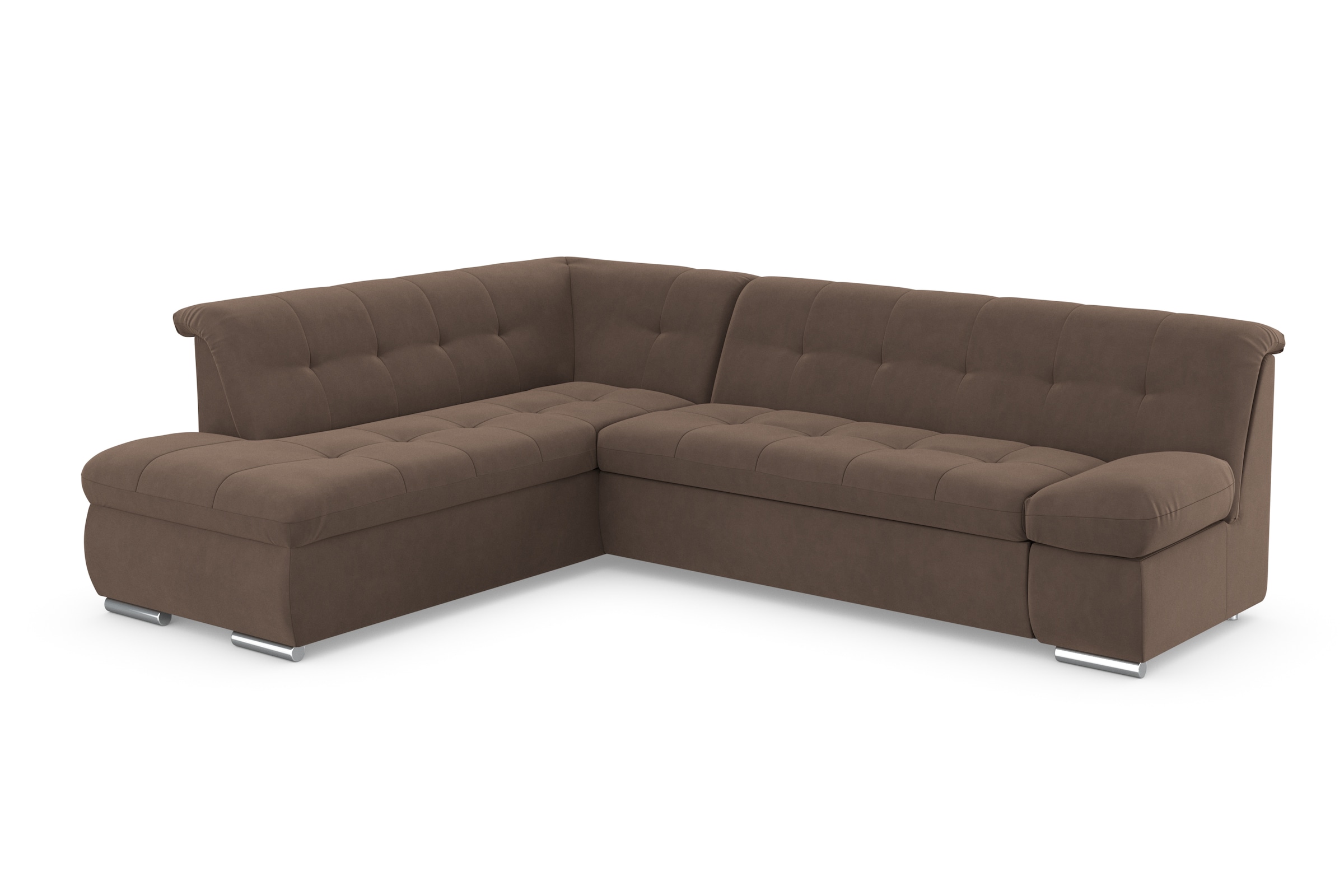 DOMO collection Ecksofa "MONA B/T: 271/213 cm, modern und komfortabel" whlw. mit Bett- und Armlehnfunktion, L-Form