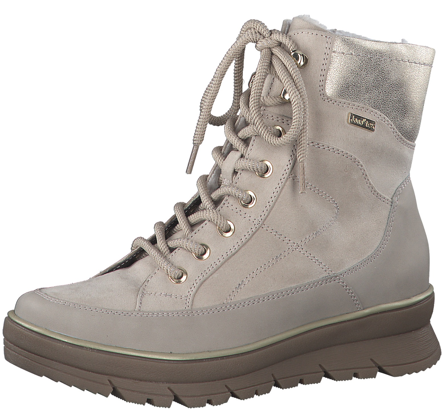 Winterboots, mit Metallic-Einsatz am Schaft, Weite G