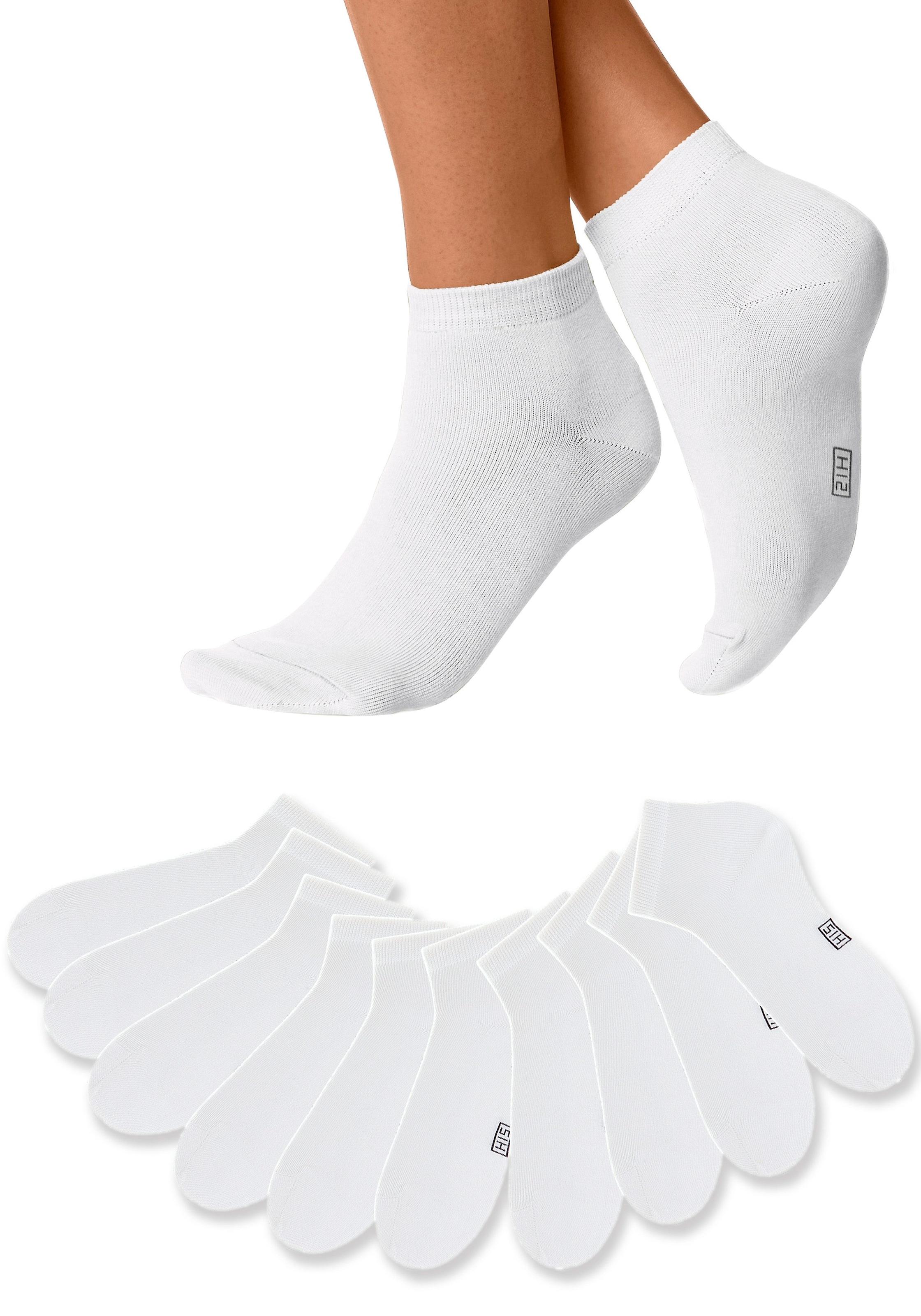 H.I.S Kurzsocken, (Packung, 10 Paar), mit verstärkter Ferse und Spitze