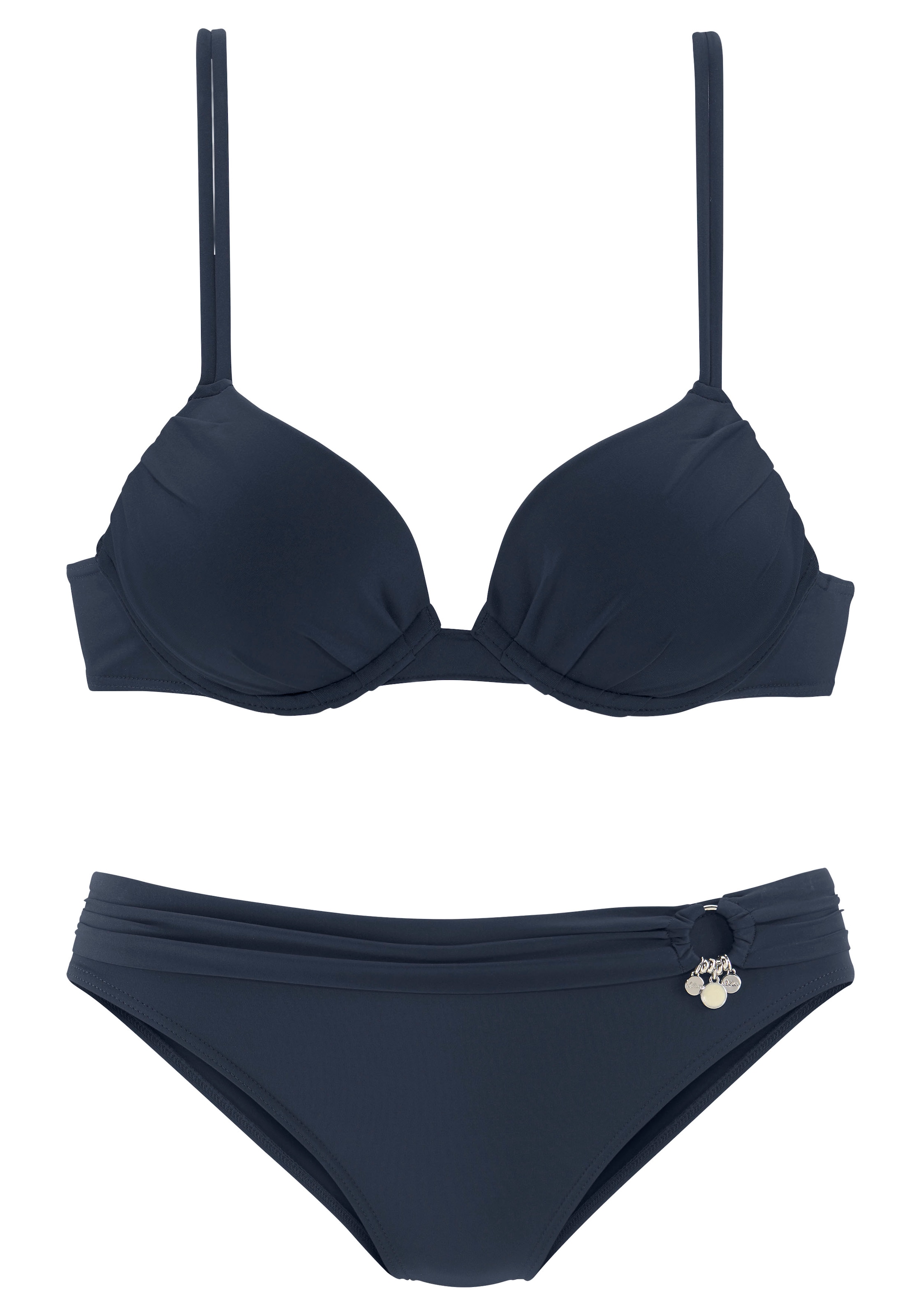 s.Oliver Push-Up-Bikini, mit Zierring an der Hose