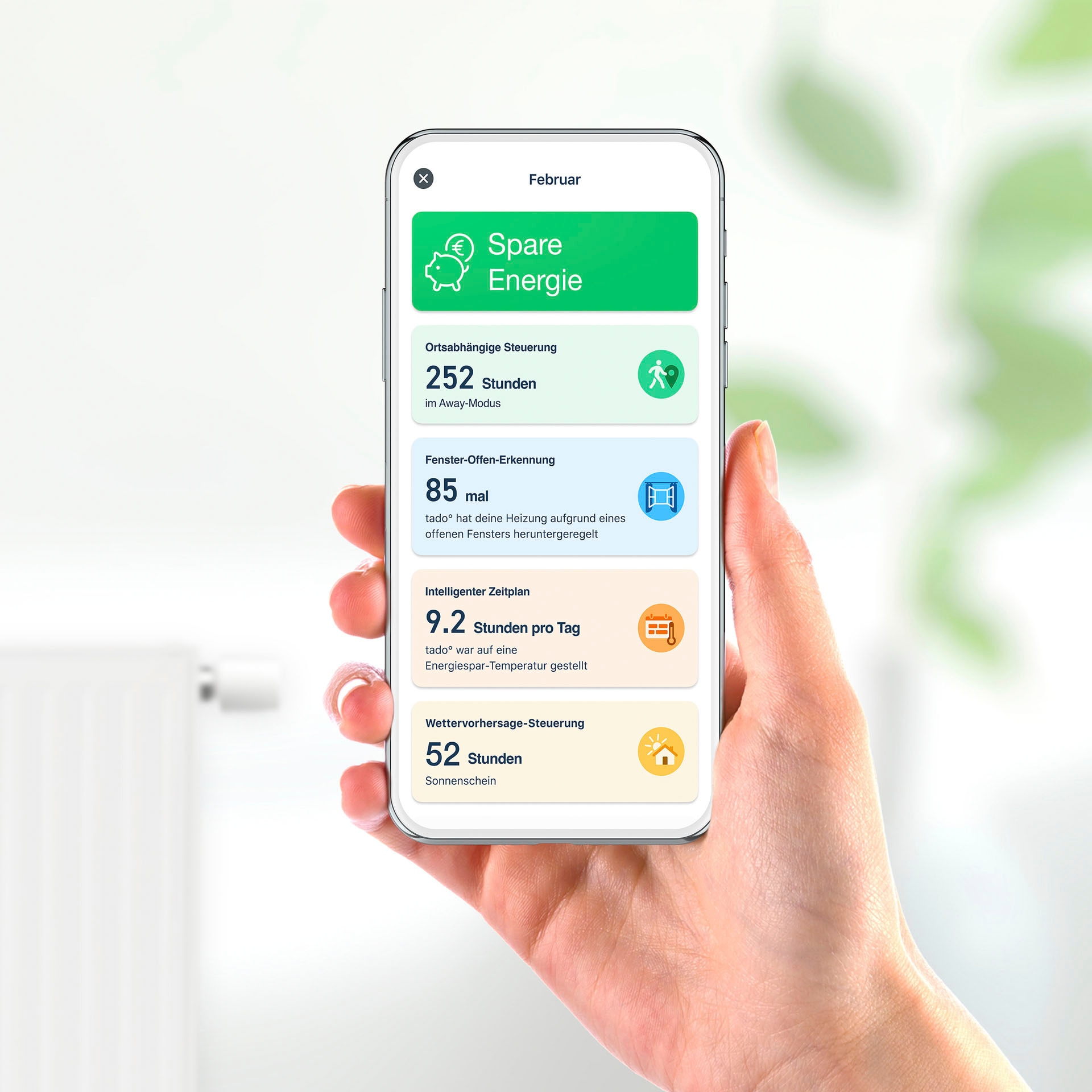 Tado Heizkörperthermostat »Smartes Heizkörper-Thermostat - 5er Pack, zur Einzelraumsteuerung«