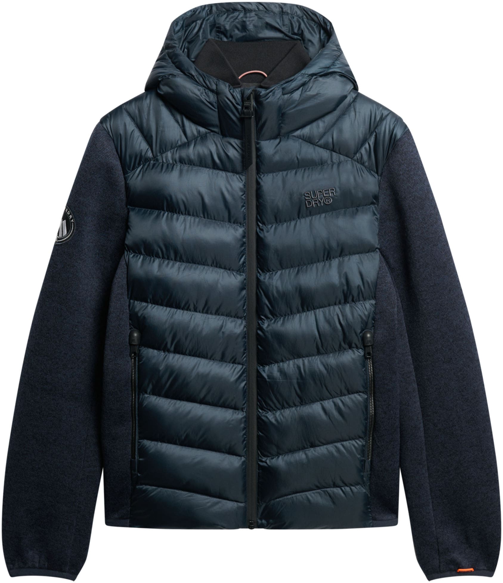 Superdry Steppjacke »Hooded Knit Storm Hybrid Jkt«