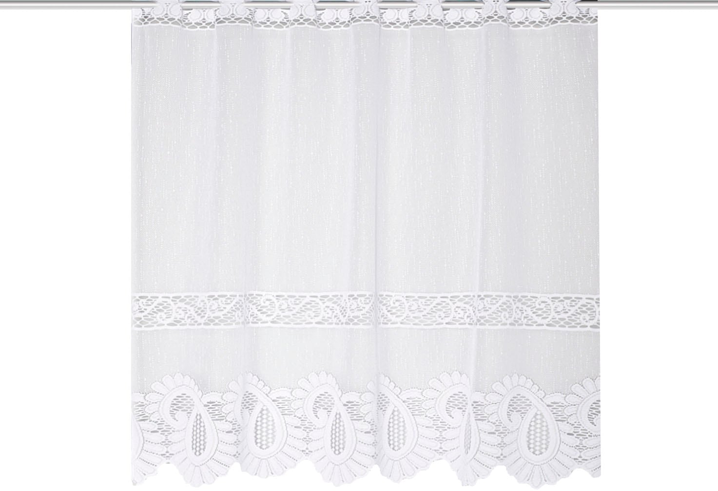 HOME WOHNIDEEN Scheibengardine »LEONORA«, (1 St.), Scheibengardine Jacquard fein LEONORA