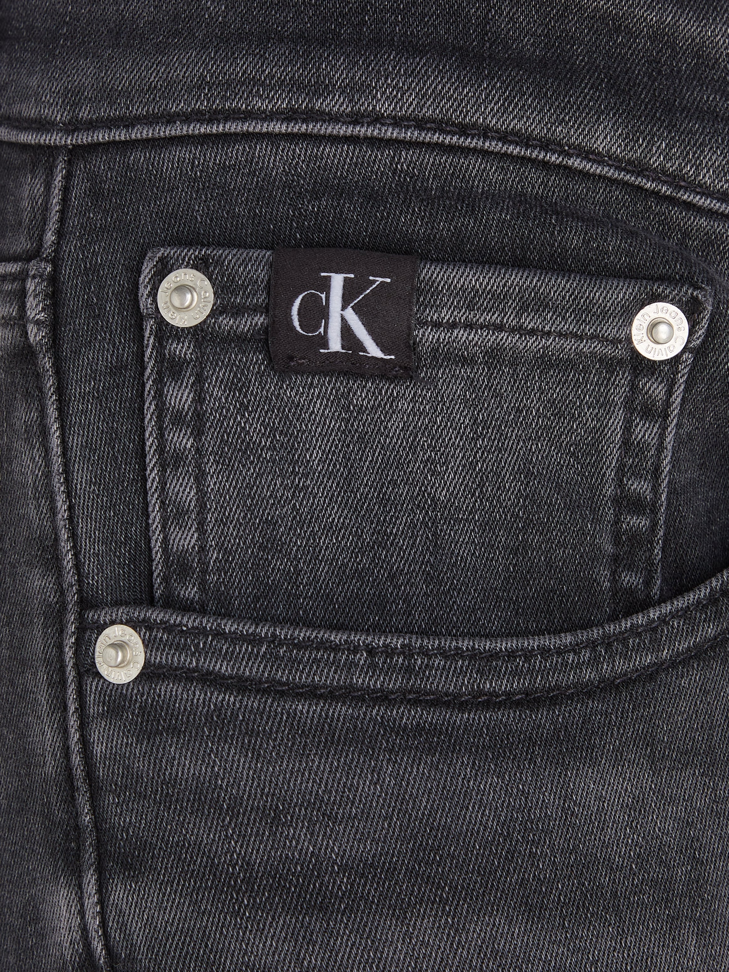 Leder-Badge Skinny-fit-Jeans »SKINNY«, mit Jelmoli-Versand Jeans | online Klein Calvin kaufen