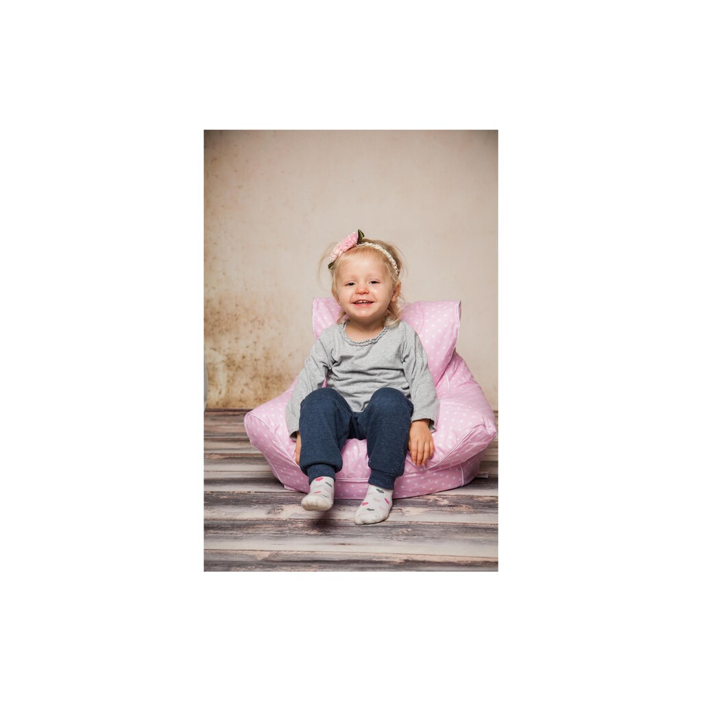 Knorrtoys® Sitzsack »Kindersitzsack - Pink mit weissen Punkten«