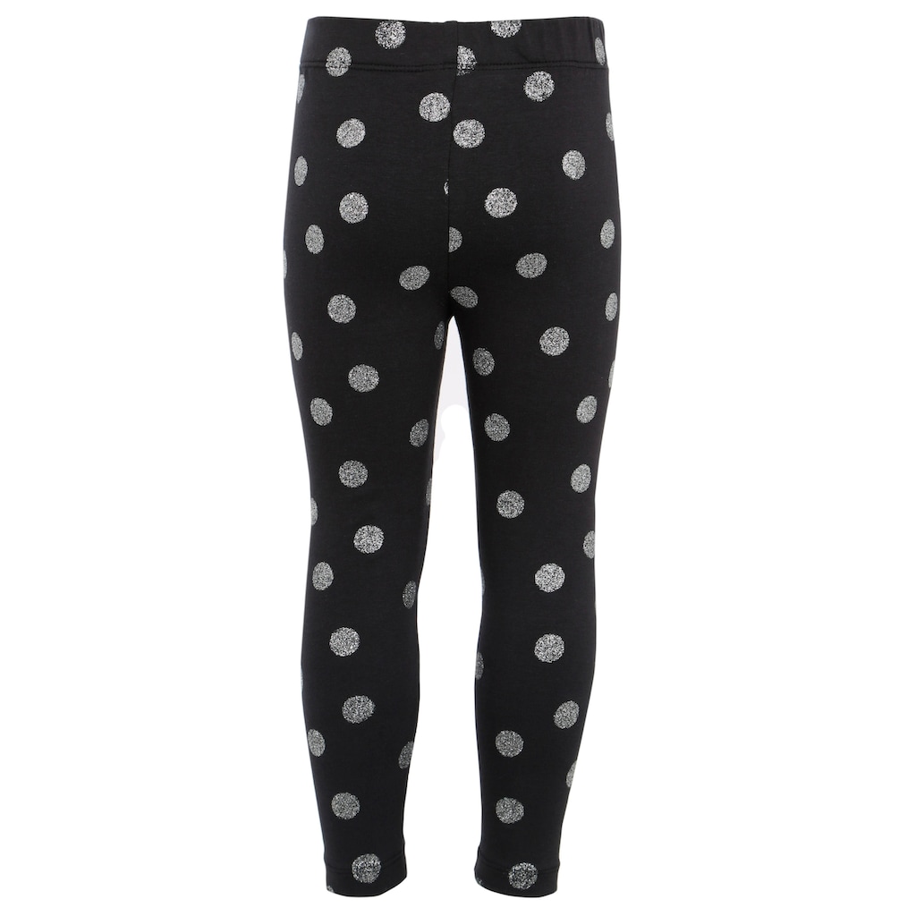 KIDSWORLD Leggings »für kleine Mädchen«, (Packung, 2 tlg.), mit Glitzerdruck