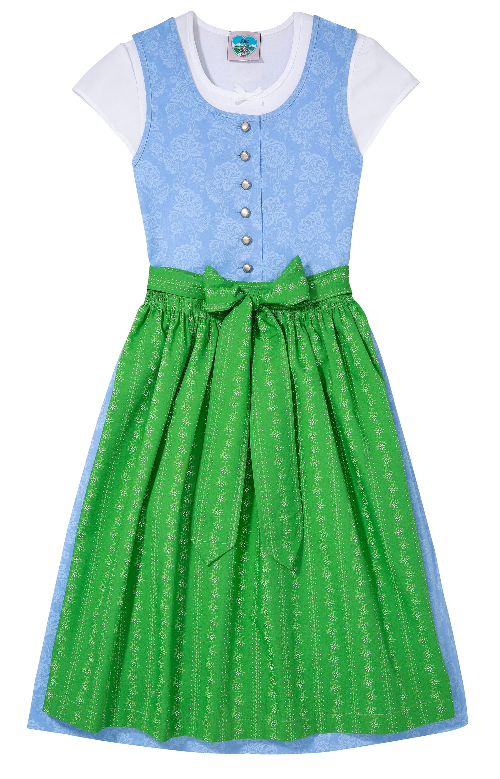 Turi Landhaus Dirndl, (3 tlg.), Kinder, mit traditionellem Muster kaufen