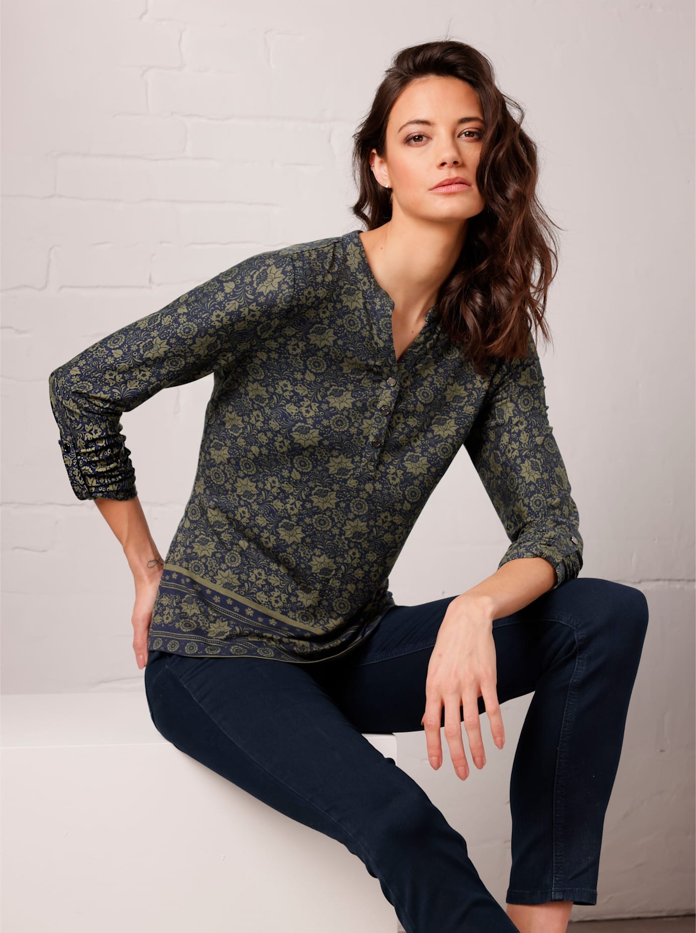 CREATION L PREMIUM Langarmshirt »Lyocell-Shirt« 1 Stk.