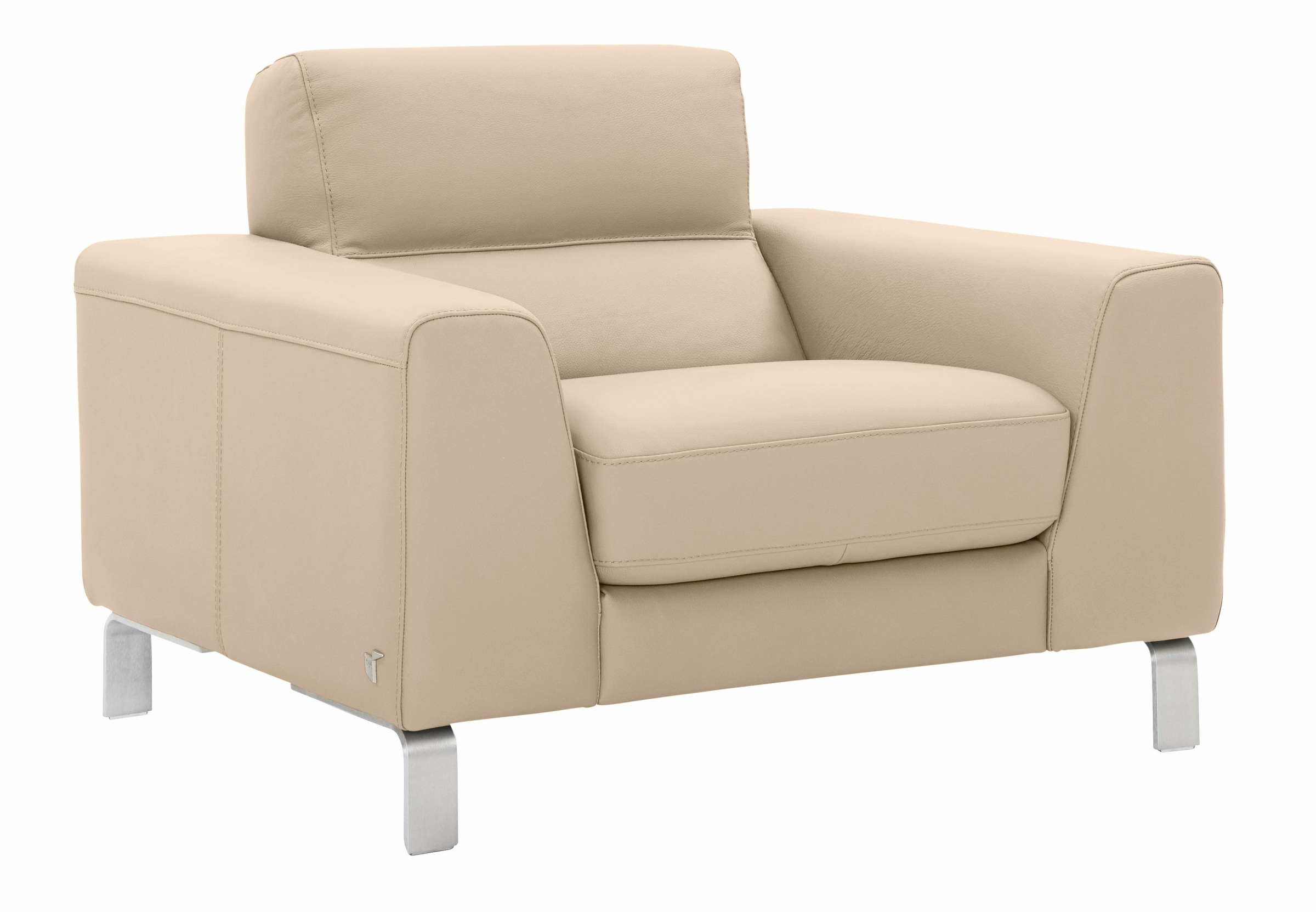CALIA ITALIA Sessel "Simon Loungesessel, Designsessel, sehr bequem" in zwei Lederqualitäten