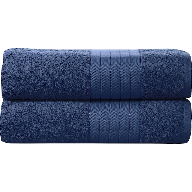 good morning Badetuch »Uni Towels«, (2 St.), mit gewebtem Rand online  kaufen | Jelmoli-Versand