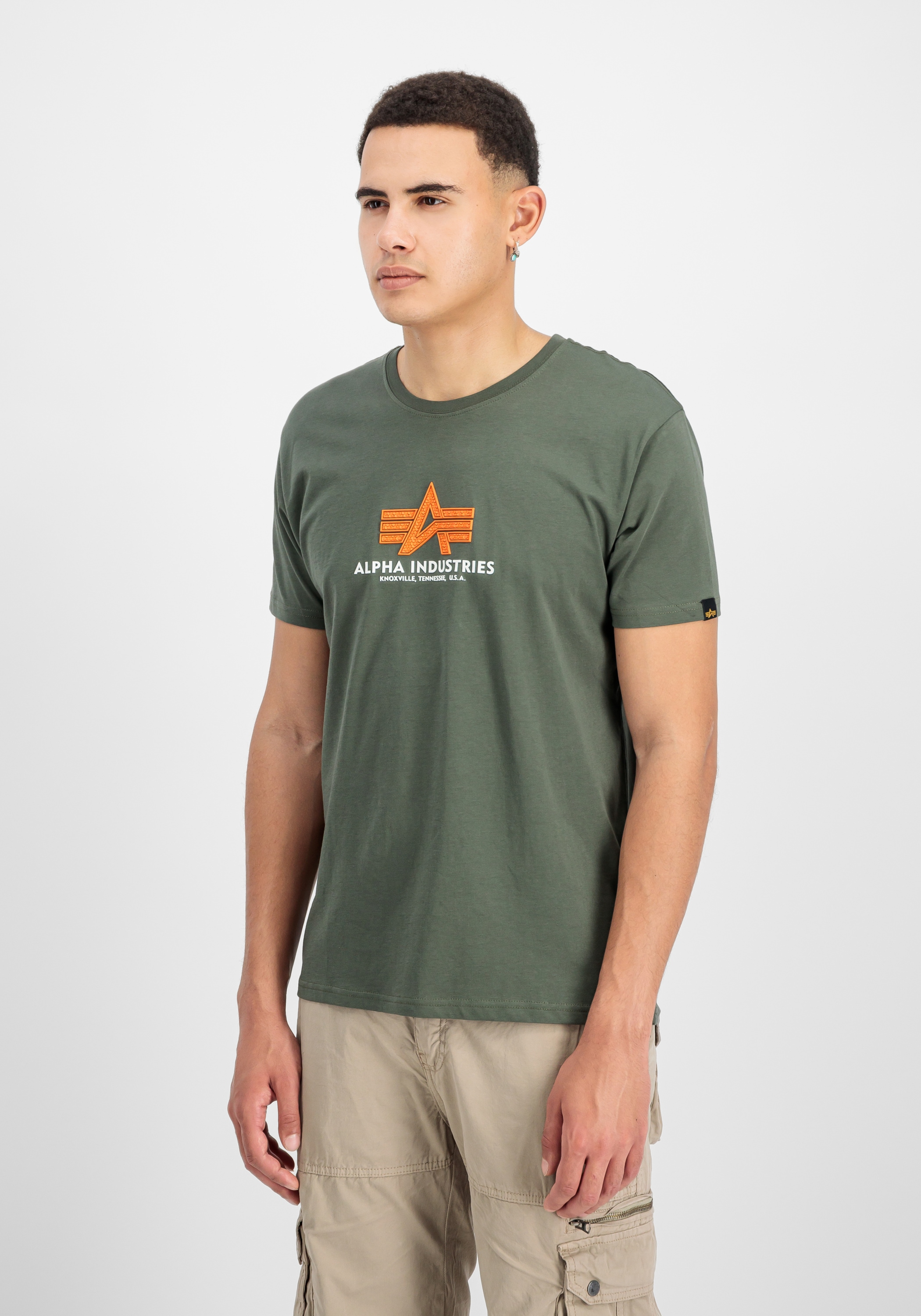 Alpha Industries T-Shirt »Alpha Industries Men - T-Shirts Basic T-Shirt BL Rubber«