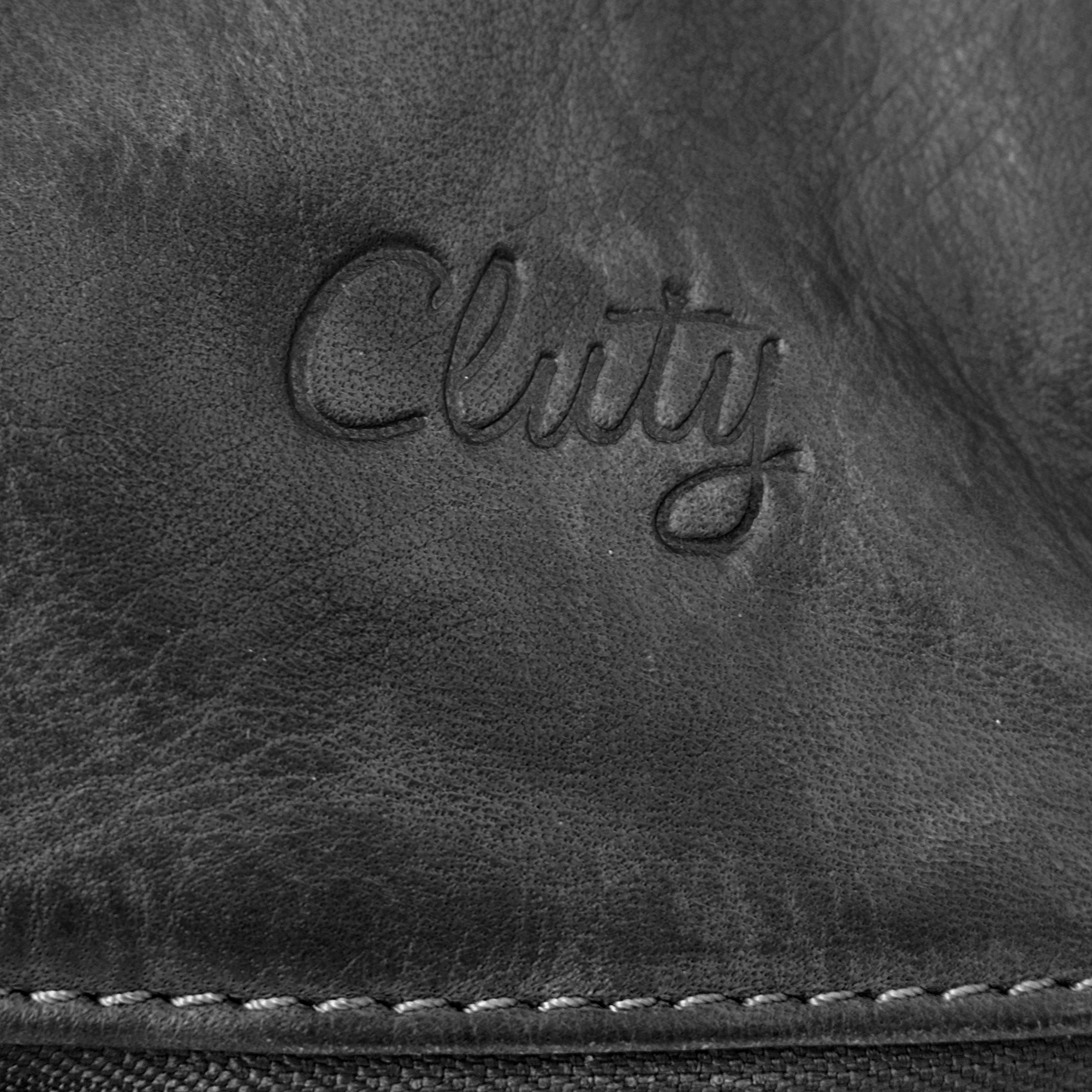 Cluty Abendtasche, echt Leder, Made in Italy