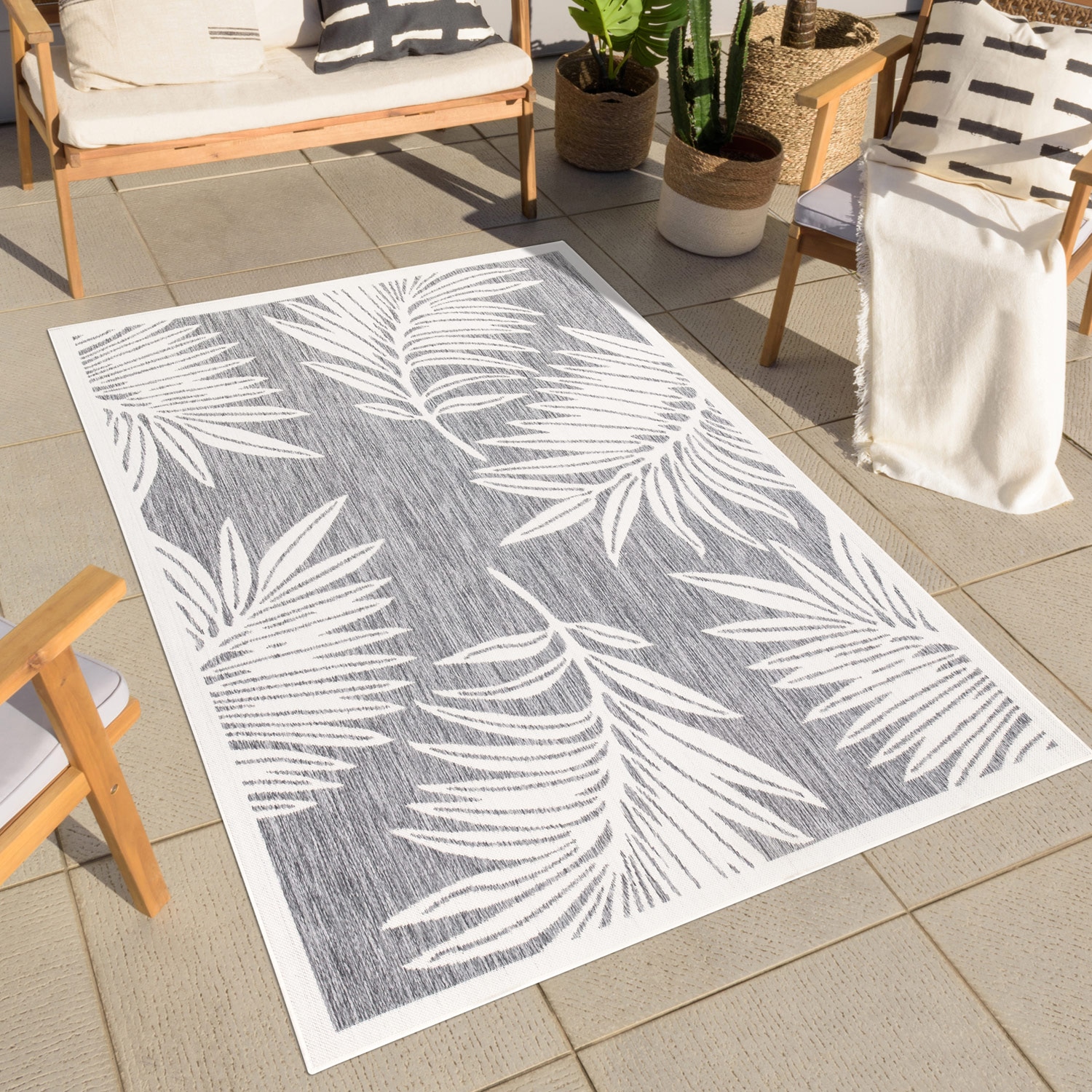 Carpet City Outdoorteppich »Outdoor 468«, rechteckig, 5 mm Höhe, Läufer, UV-beständig, Flachgewebe, auch quadratisch, In- und Outdoor