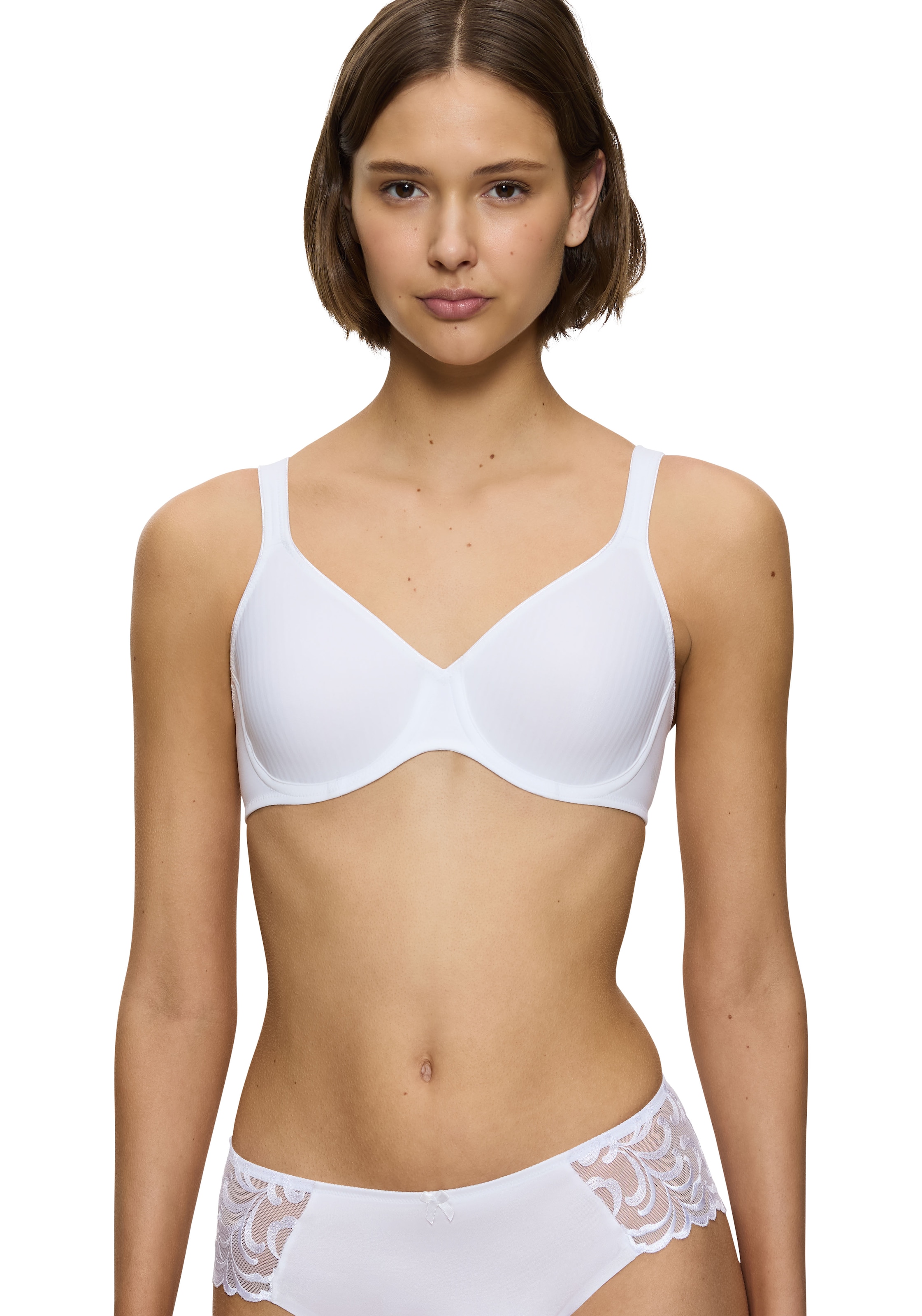 Bügel-BH »Modern Soft+Cotton W«, Cup B-F, mit dezentem Streifenmuster, Basic Dessous