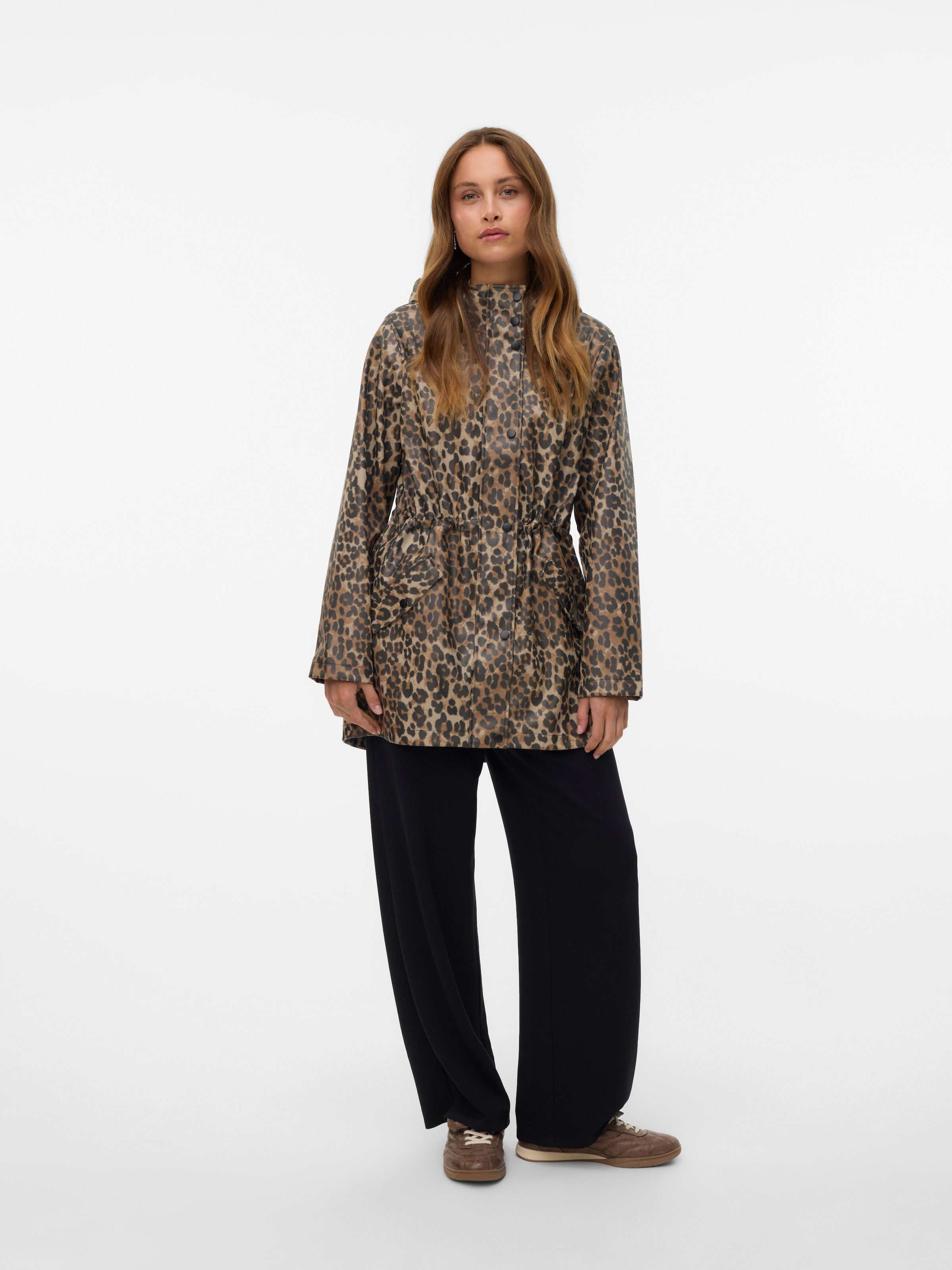 Vero Moda Outdoorjacke »VMMALOU COATED PRINTED JACKET NOOS«, mit Kapuze