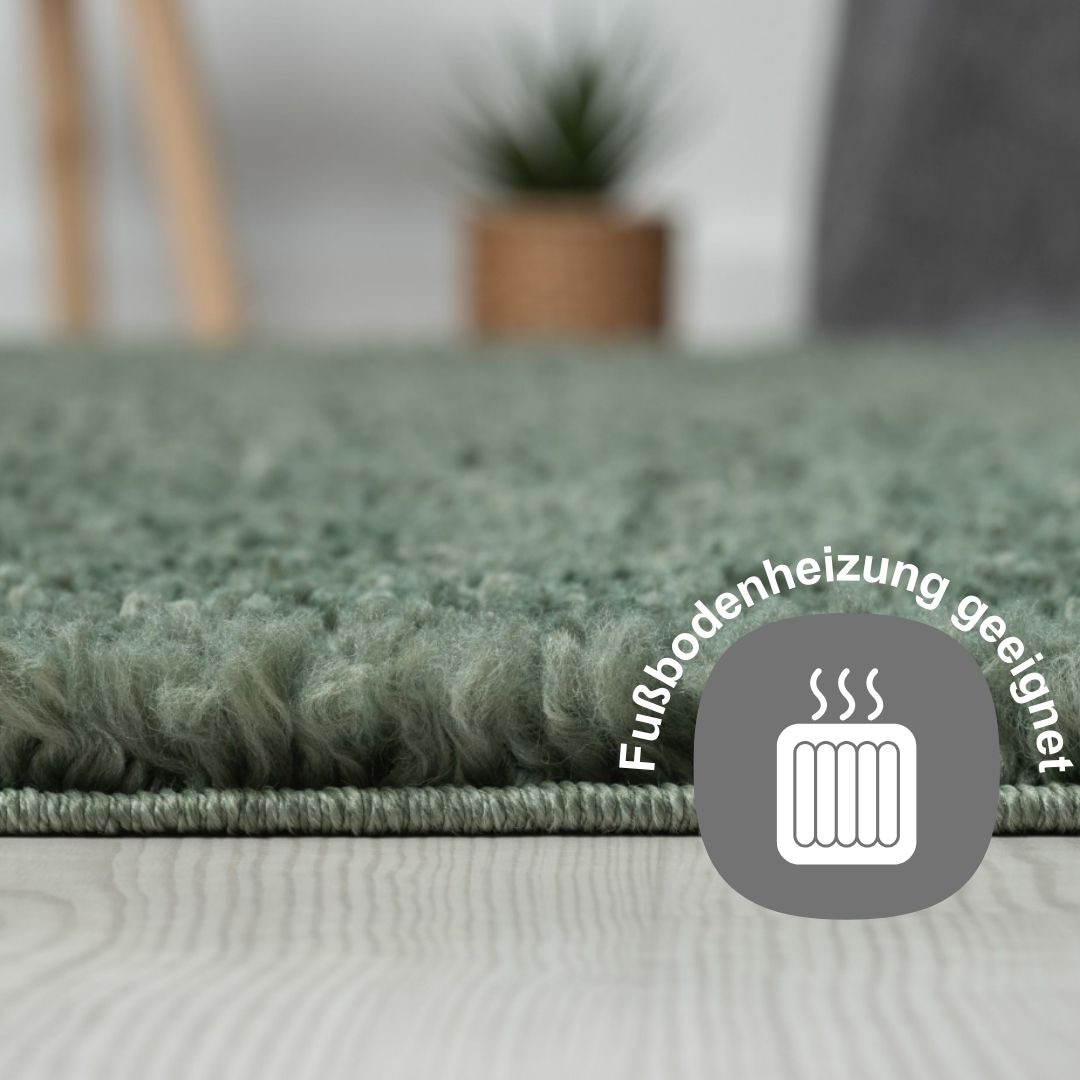 Myflair Möbel & Accessoires Hochflor-Teppich »My Shaggy«, rechteckig, 37 mm Höhe, Shaggy, Uni-Farben, leicht glänzend, Microfaser, extra flauschig