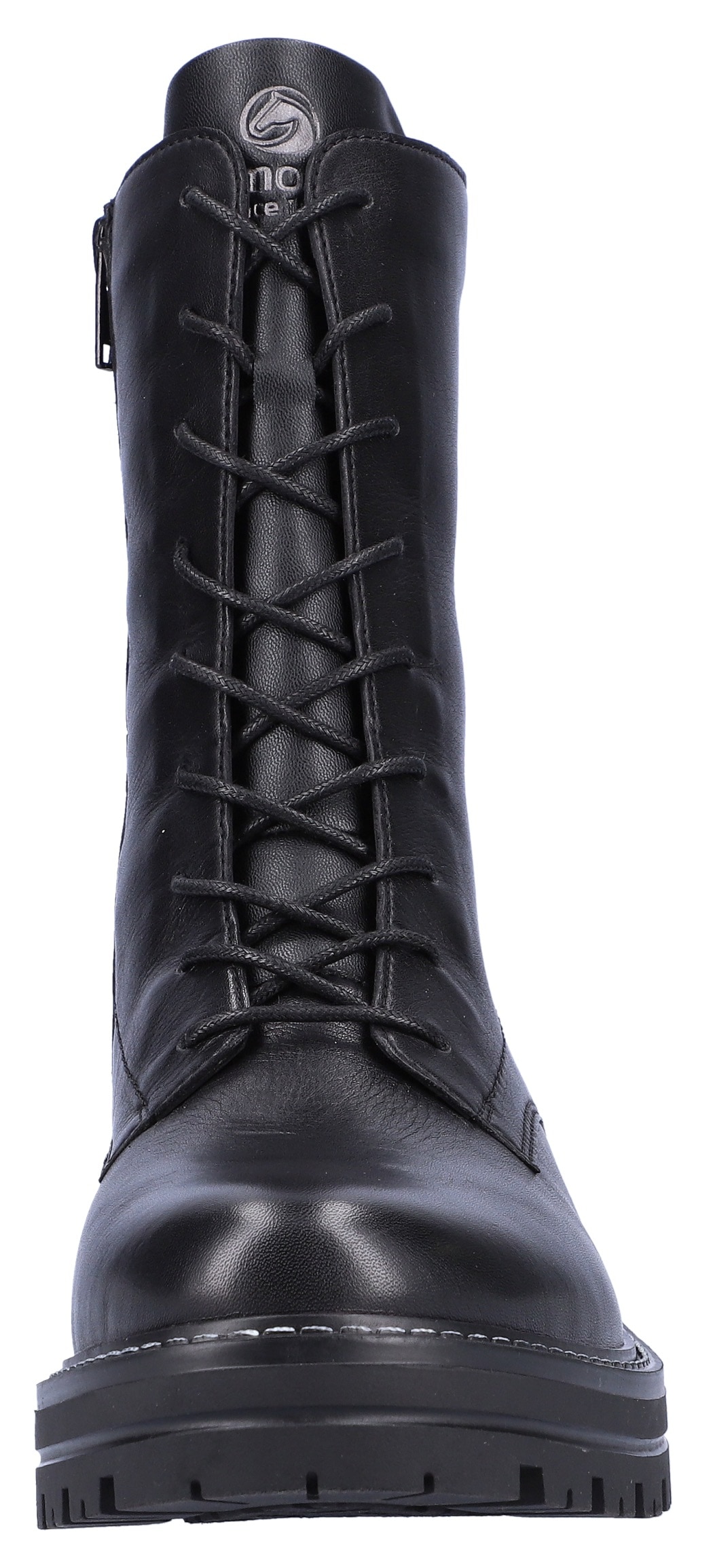 Remonte Schnürstiefelette, Blockabsatz, Schnürboots, Chunky Boots mit Kontrast-Rahmennaht