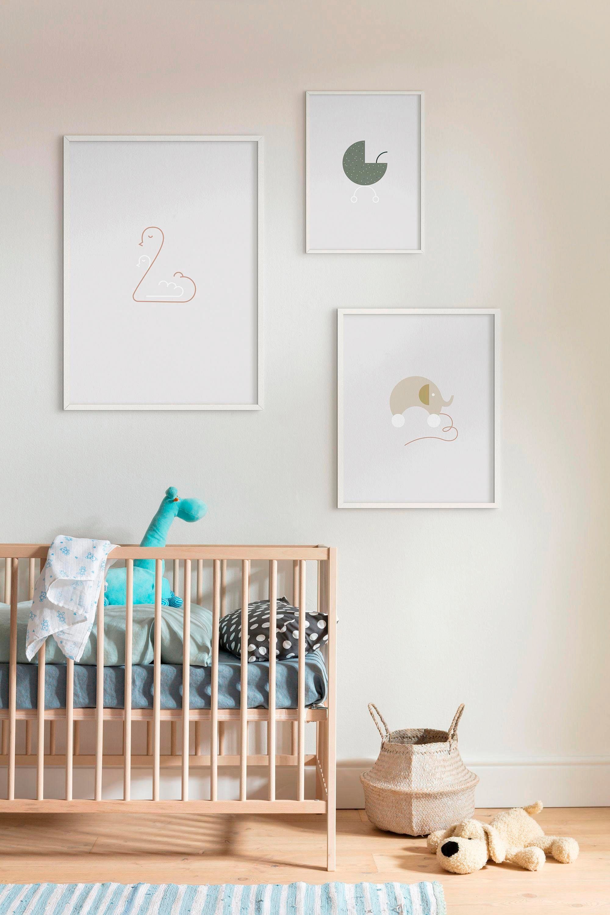 Komar Bild »Baby Welcome«, Tiere, (1 St.), Wandbild zur Dekoration - ohne Rahmen