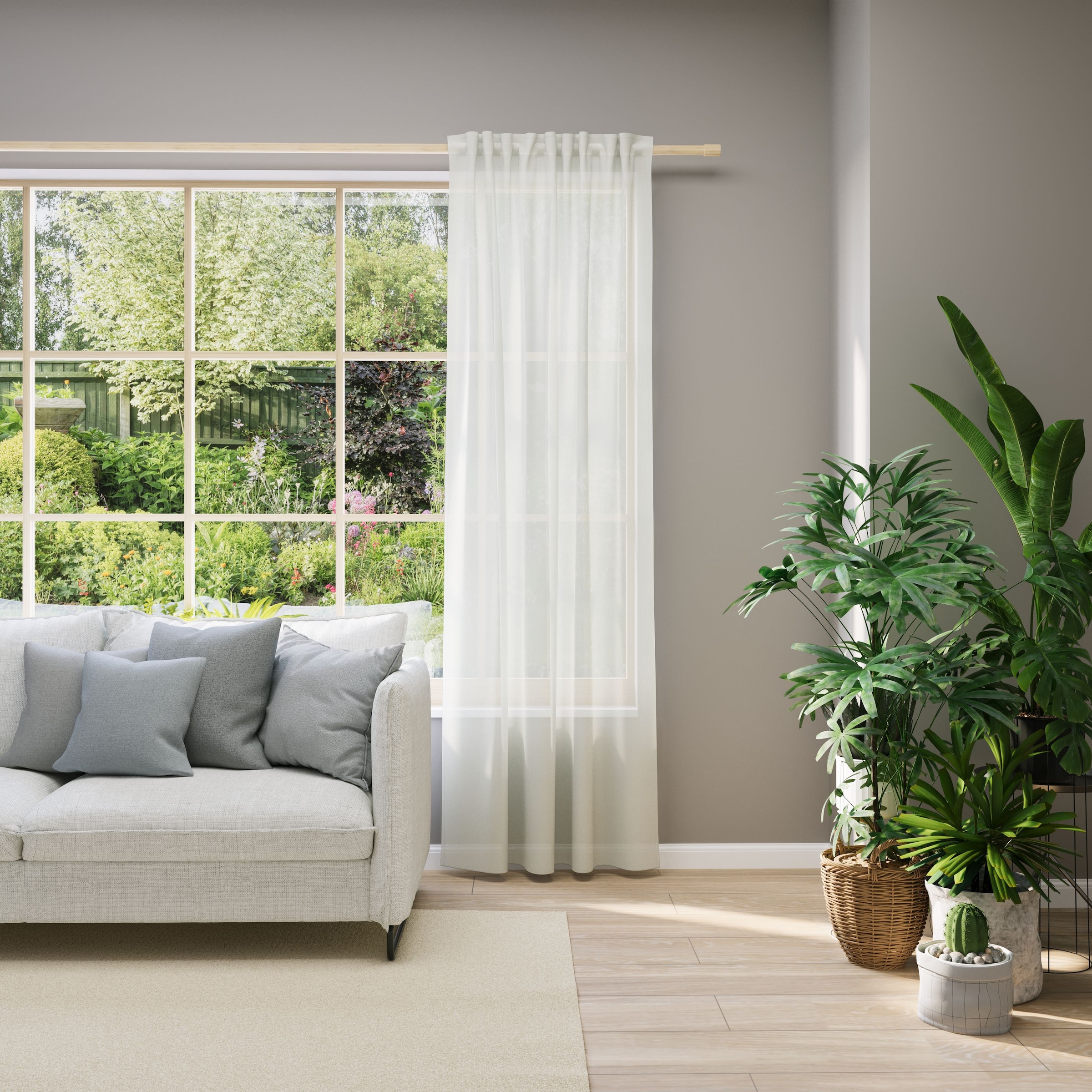 Neutex for you! Vorhang nach Mass »EVA«, (1 St.), Uni-Voile mit elegantem Glanz