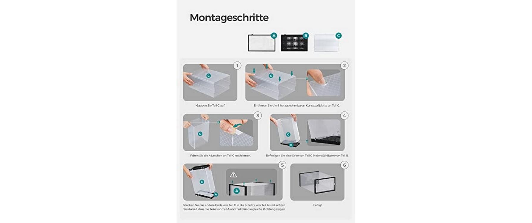SONGMICS Schuhschrank »stapelbar 18-er Set«