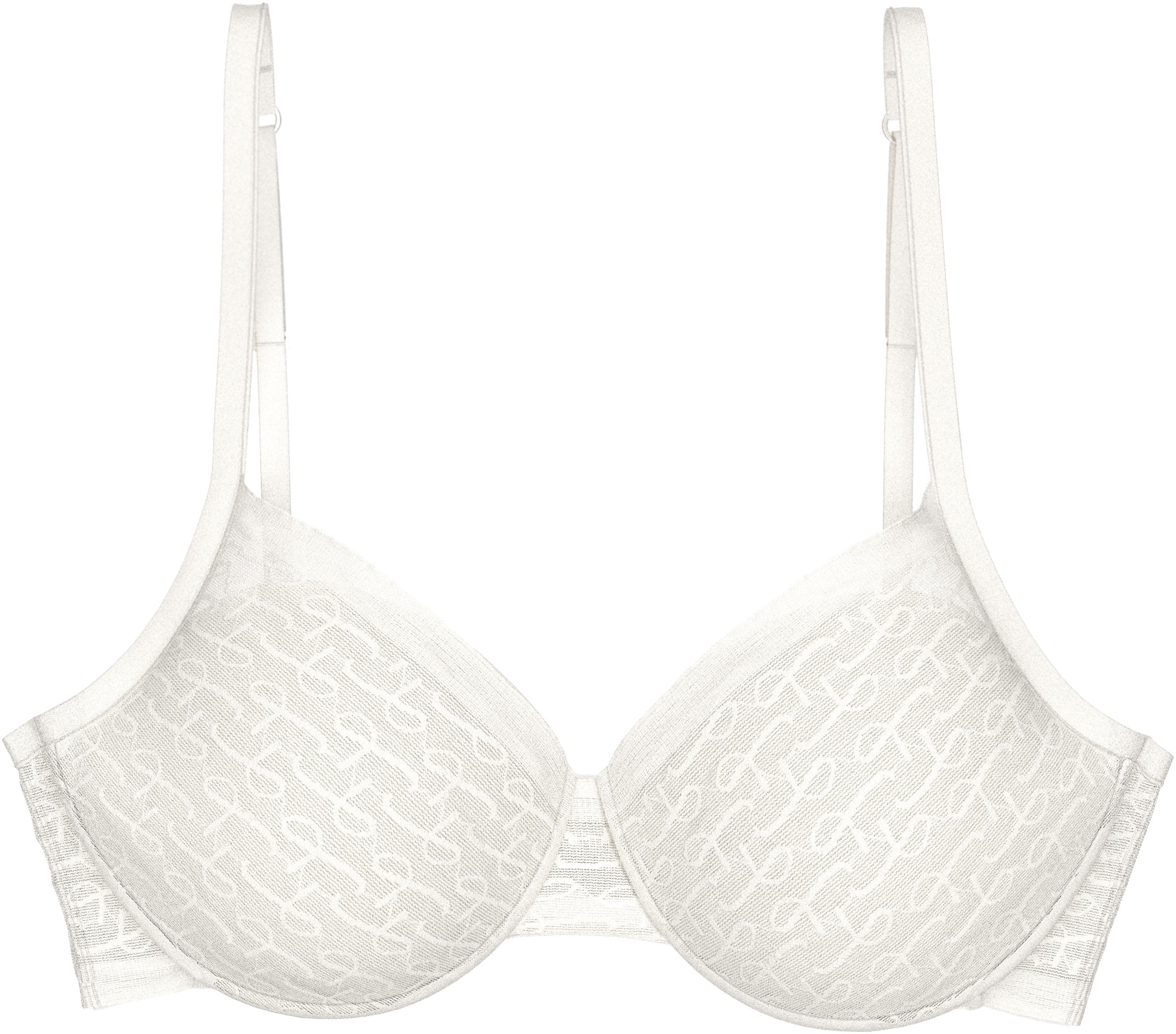 Triumph Halbschalen-BH »Signature Sheer«, Monogramm-Tüll, gepolsterte Cups, Spitzen-Details, weich, Tüll