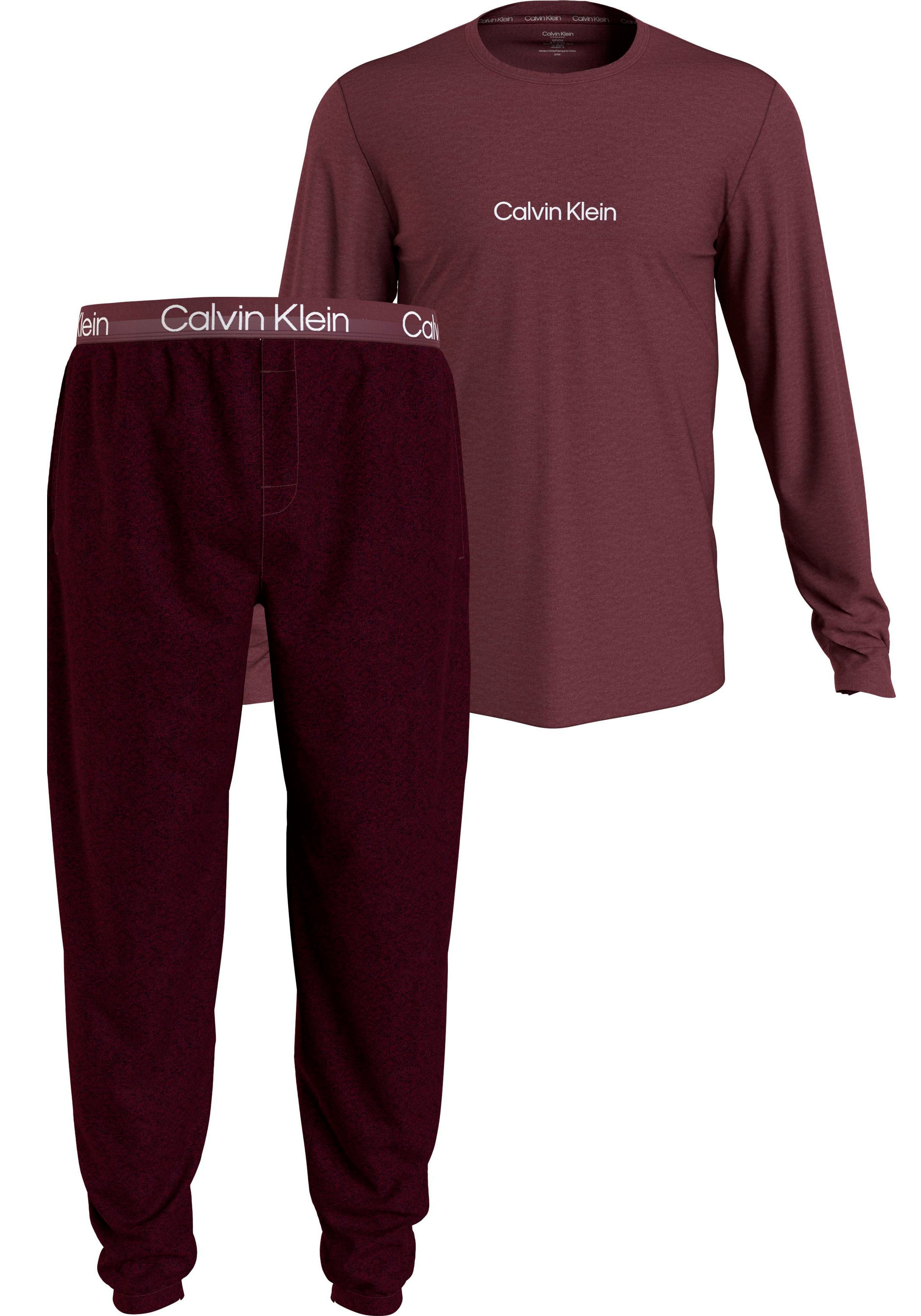 Calvin Klein Schlafanzug »L/S online | shoppen Jelmoli-Versand JOGGER Logoschriftzügen mit SET«