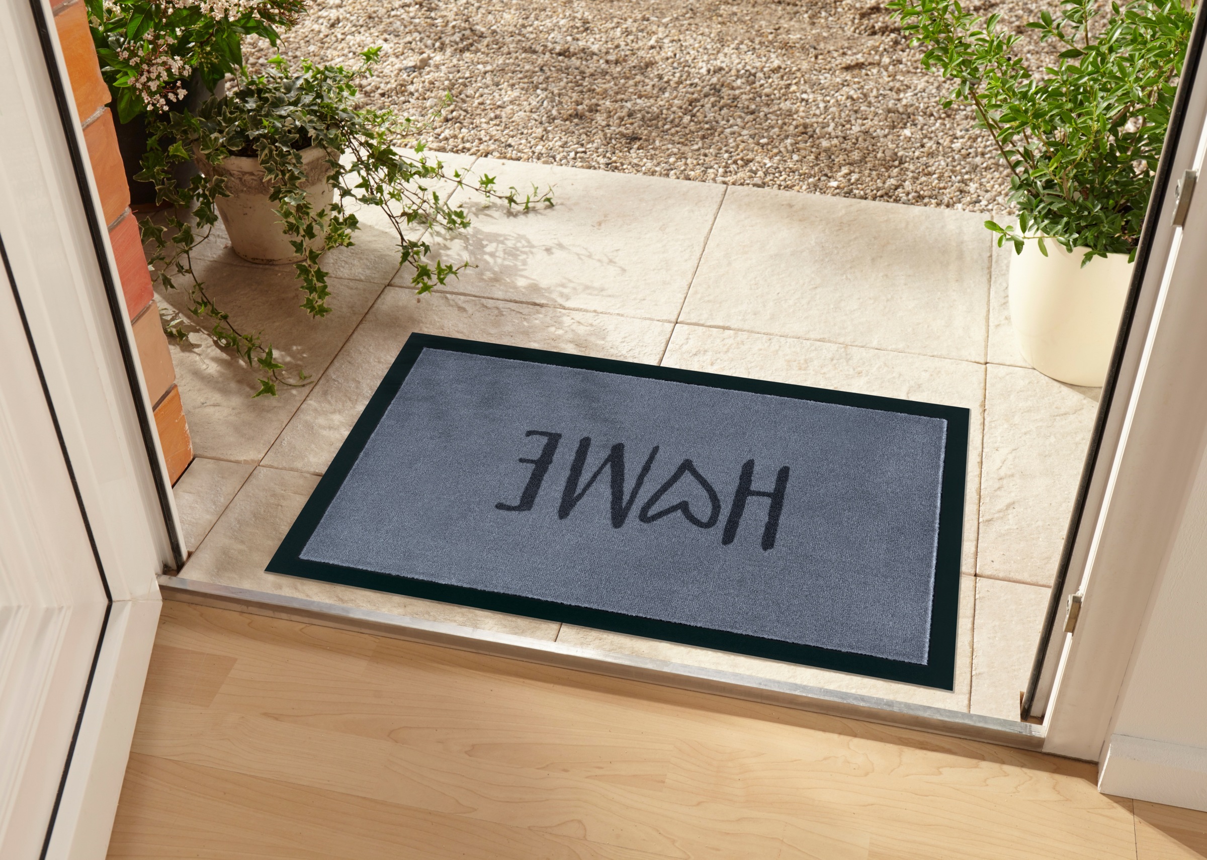 HANSE Home Fussmatte »Magne«, rechteckig, 5 mm Höhe, Schmutzfangmatte, Türmatte, In- und Outdoor, Schrift, Läufer, waschbar