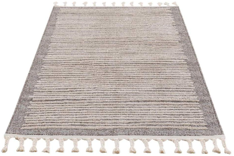 Carpet City Teppich »Art 2231«, rechteckig, 7 mm Höhe, Läufer, Kurzflor, mit Kettfäden, Streifen-Muster