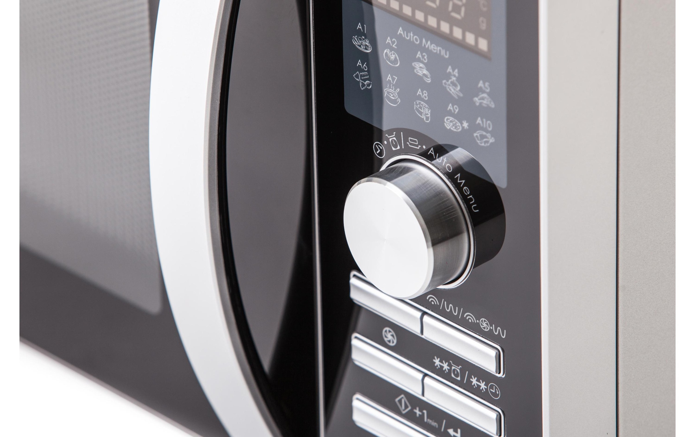Sharp Mikrowelle »R843INW Schwarz Silberfarben«, 1500 W