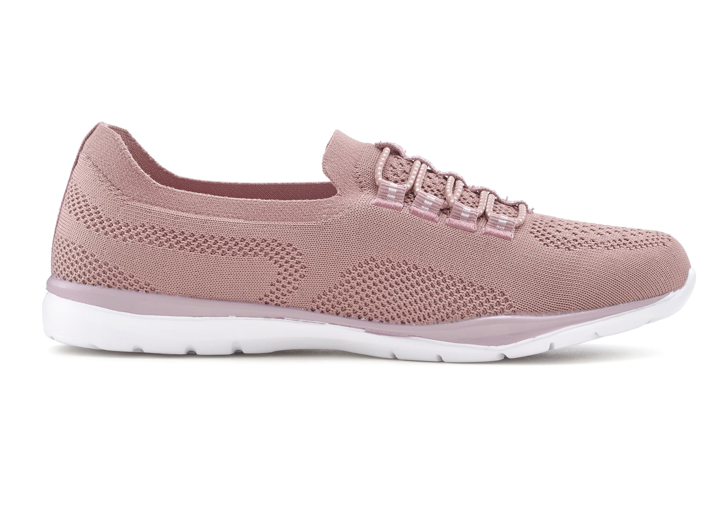 LASCANA Sneaker »Slipper, Halbschuh, leichtes Meshmaterial«, zum Reinschlüpfen mit elastischen Schnürbändern VEGAN